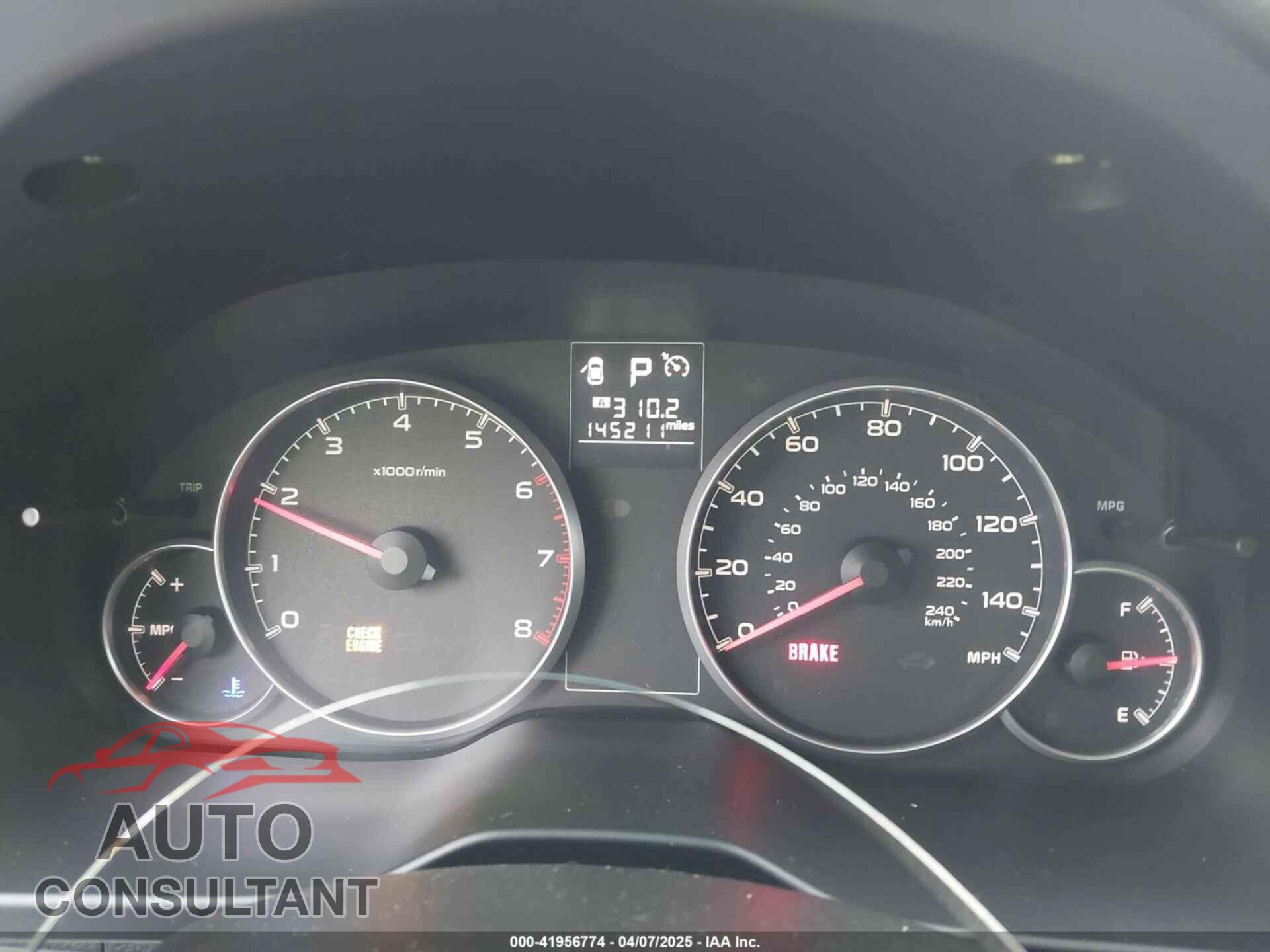 SUBARU LEGACY 2013 - 4S3BMCC68D3036604