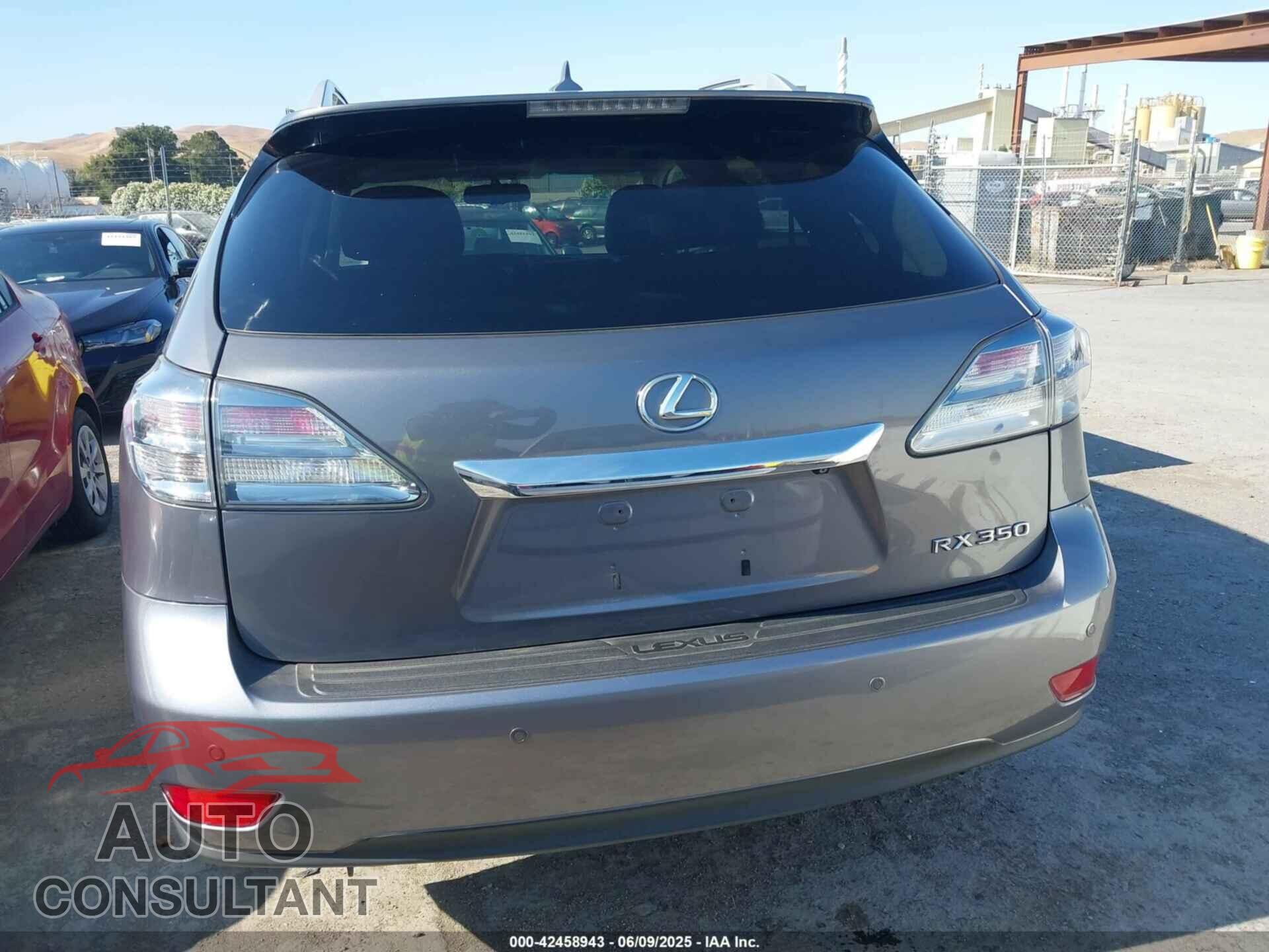 LEXUS RX 350 2012 - 2T2BK1BA8CC140575