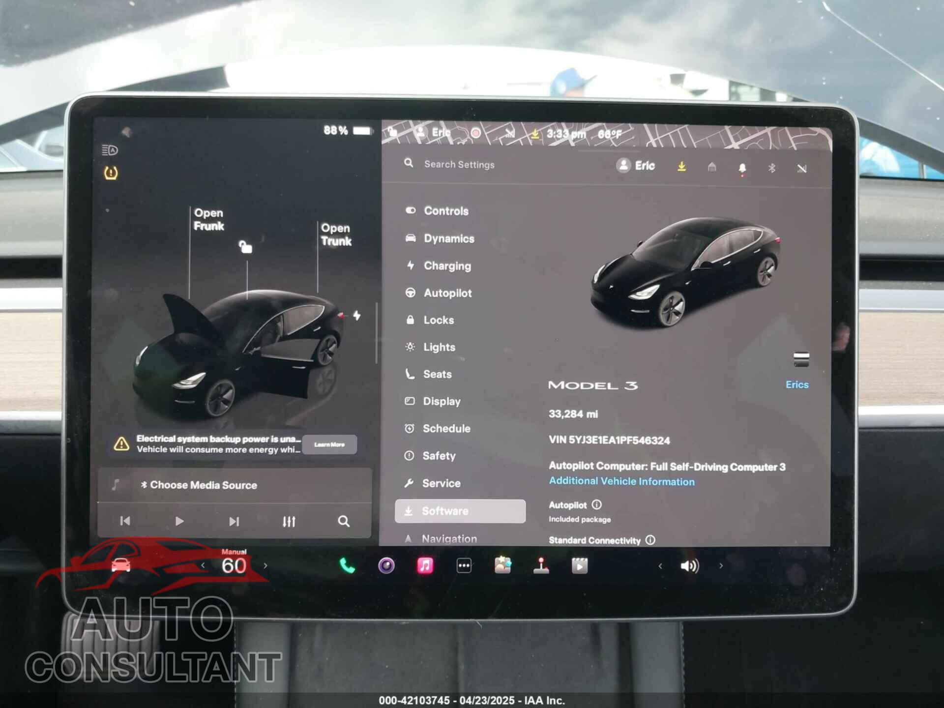 TESLA MODEL 3 2023 - 5YJ3E1EA1PF546324