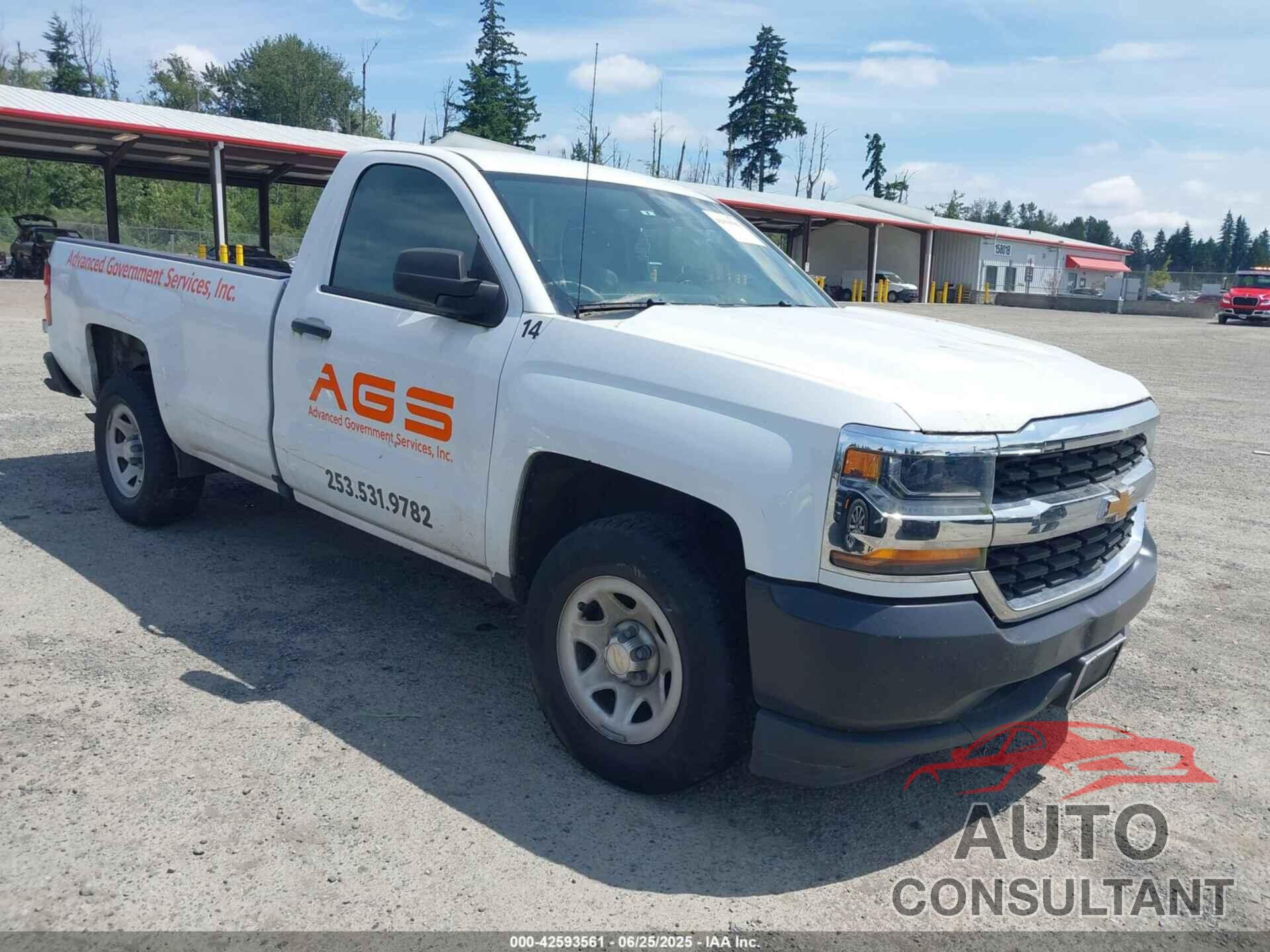 CHEVROLET SILVERADO 1500 2018 - 1GCNCNEH3JZ238205