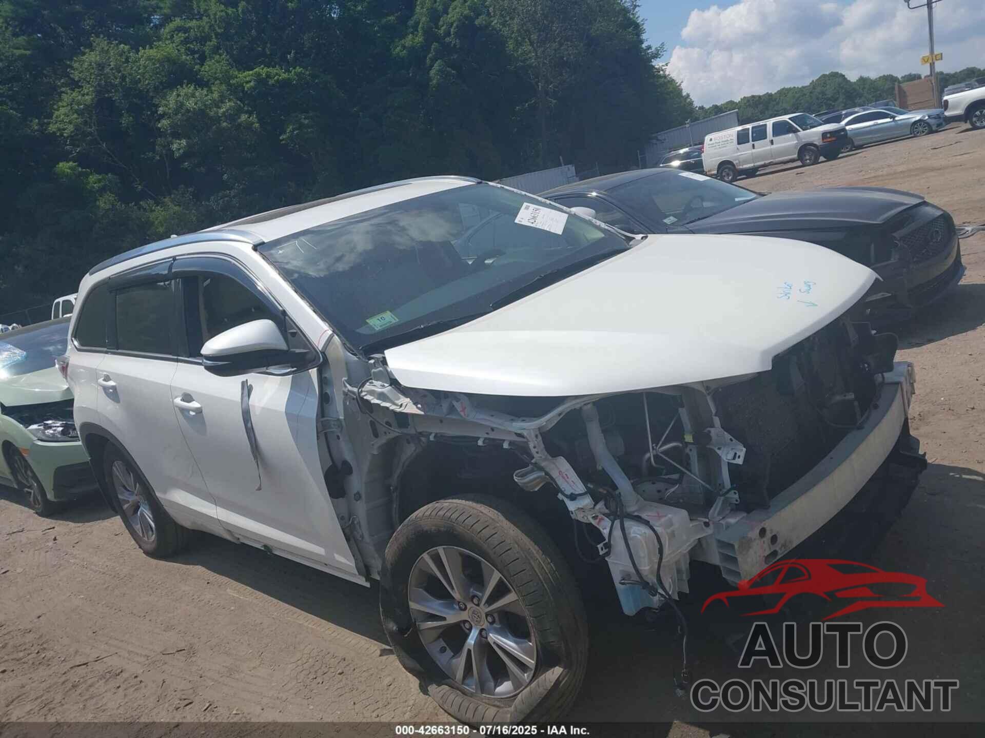 TOYOTA HIGHLANDER 2015 - 5TDJKRFH6FS072715