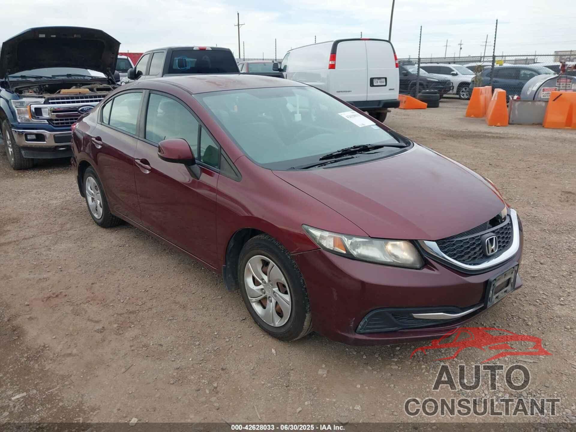 HONDA CIVIC 2013 - 2HGFB2F51DH553391