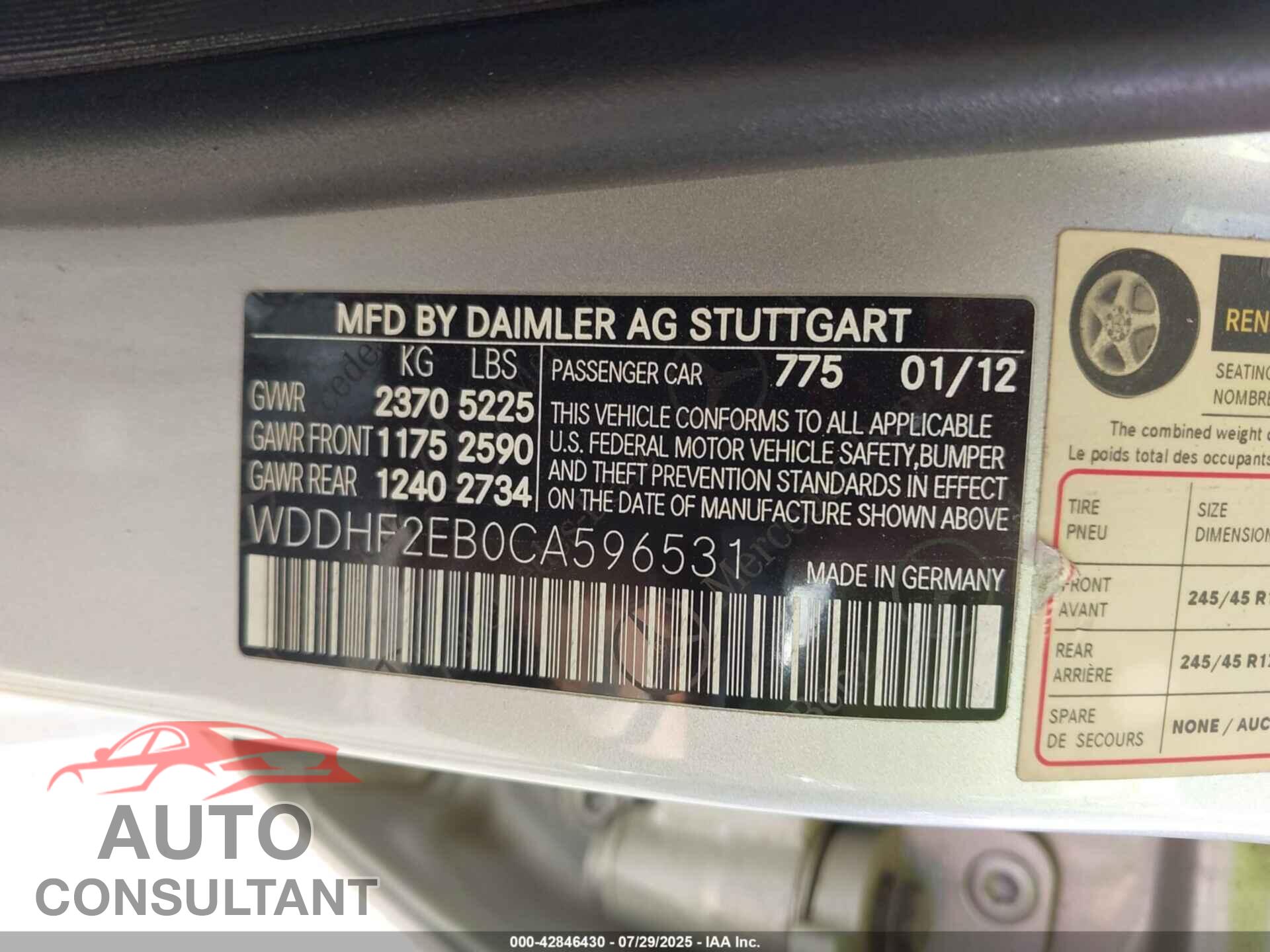 MERCEDES-BENZ E 350 BLUETEC 2012 - WDDHF2EB0CA596531