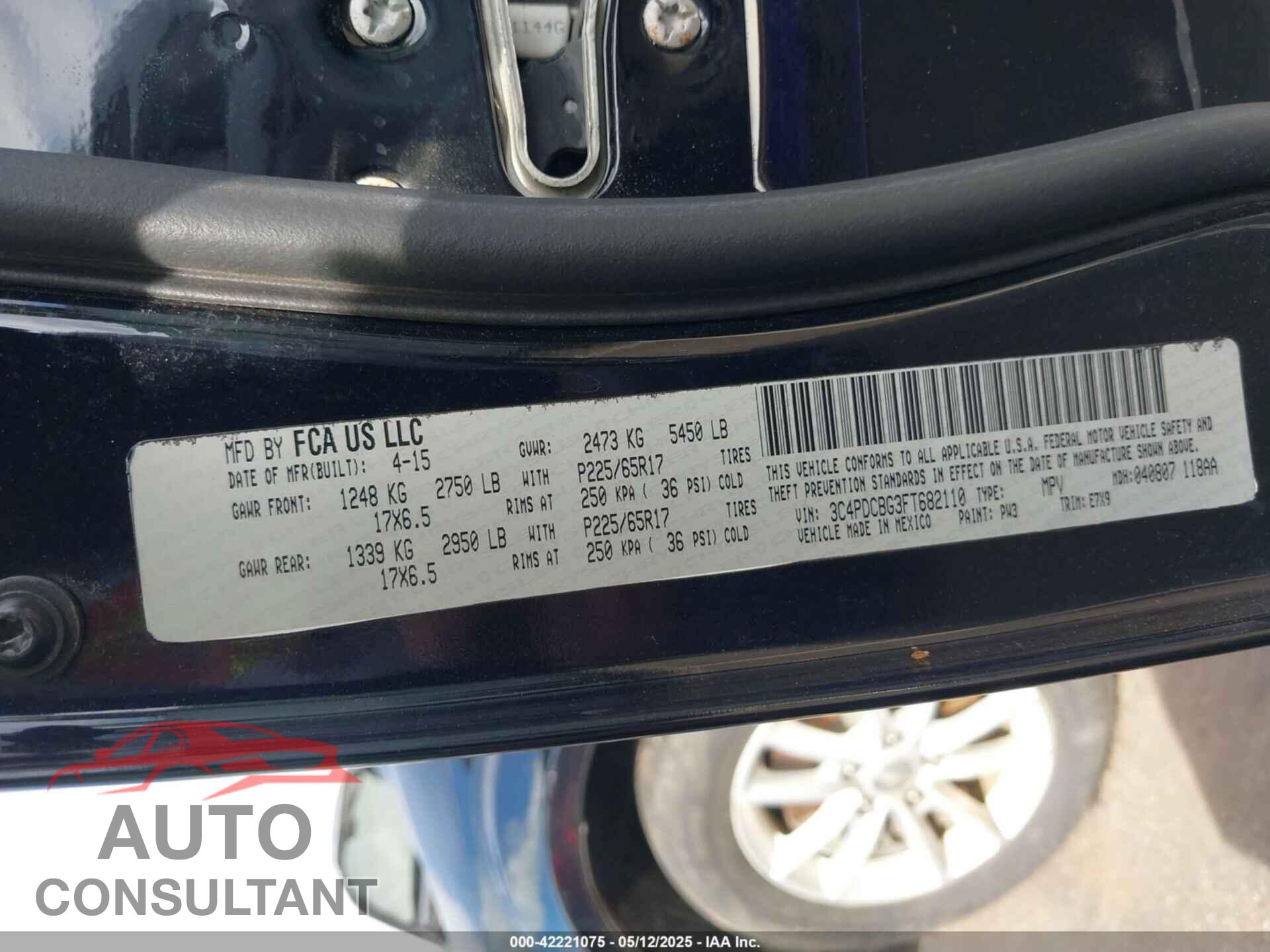 DODGE JOURNEY 2014 - 3C4PDDBG5ET251613