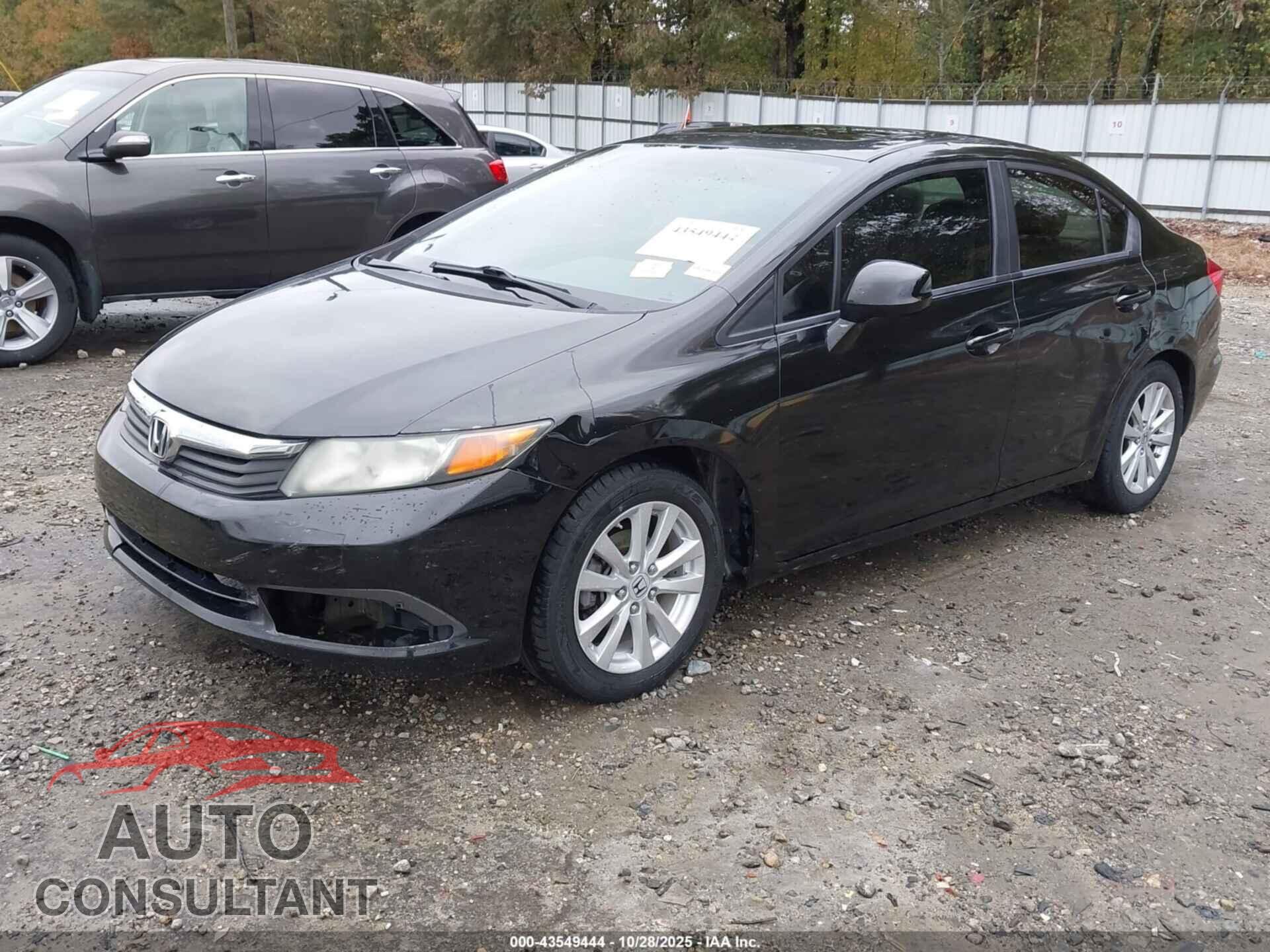 HONDA CIVIC 2012 - 19XFB2F99CE362135