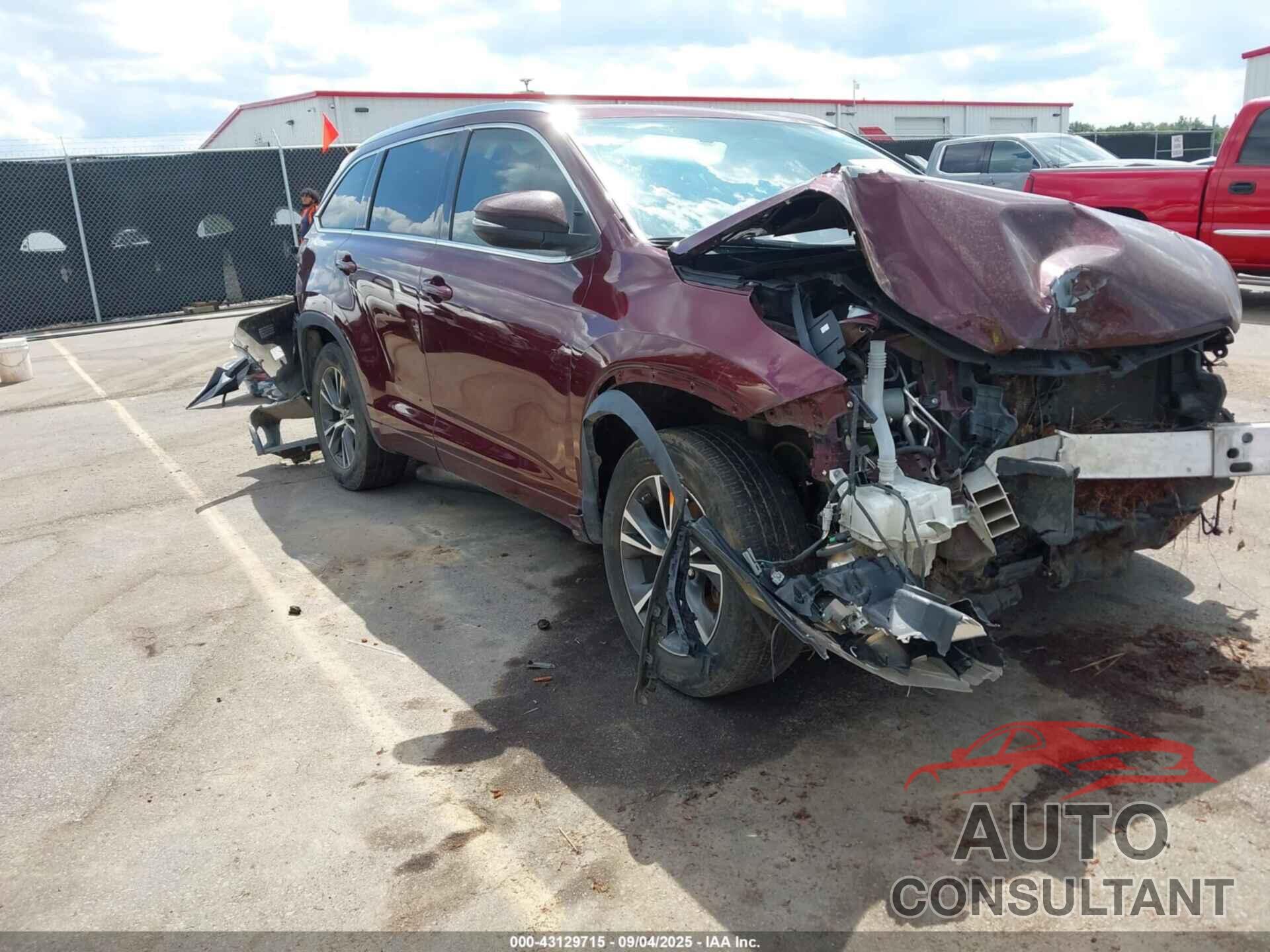 TOYOTA HIGHLANDER 2016 - 5TDKKRFH3GS171188