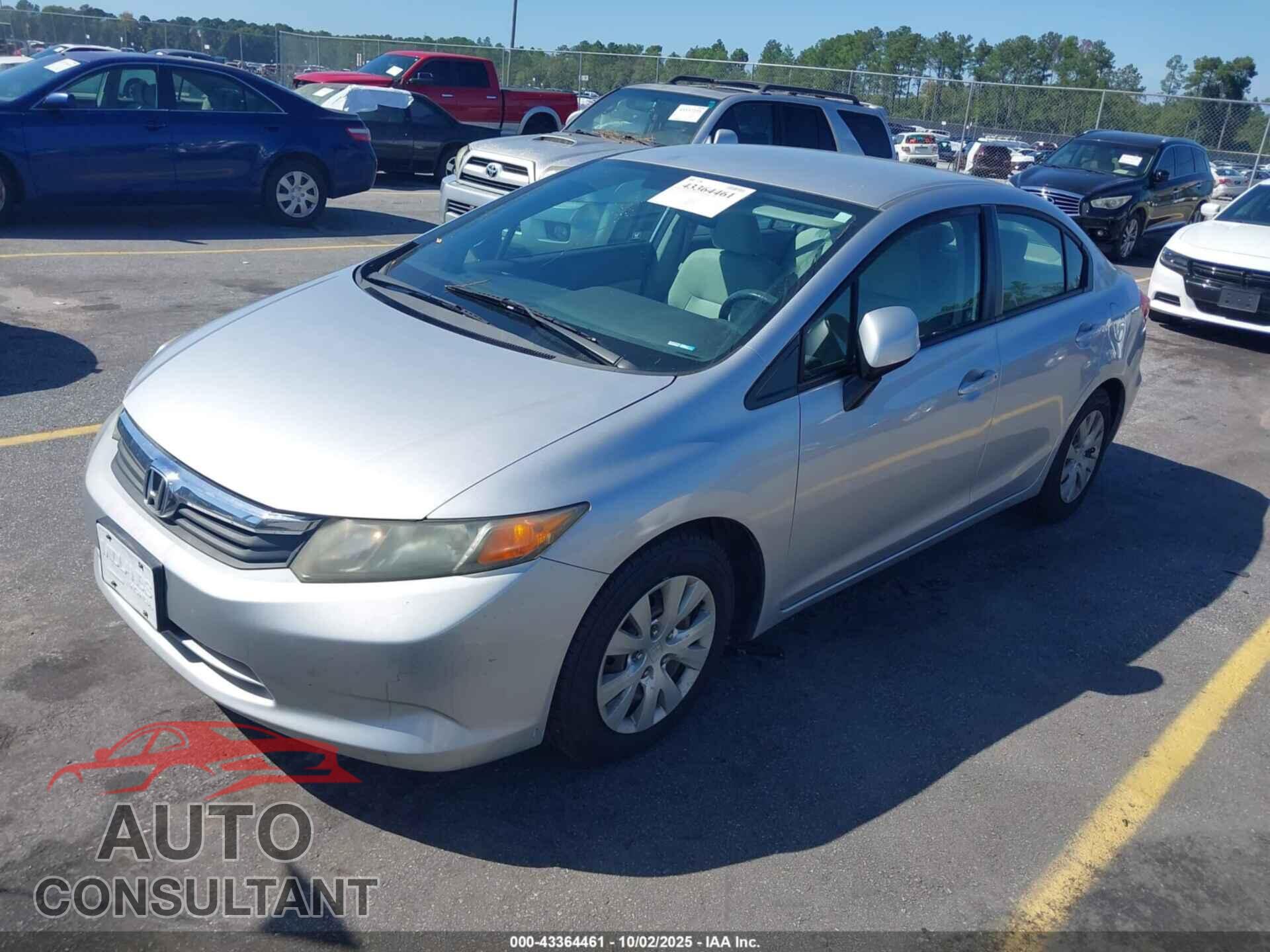 HONDA CIVIC 2012 - 19XFB2F53CE312683