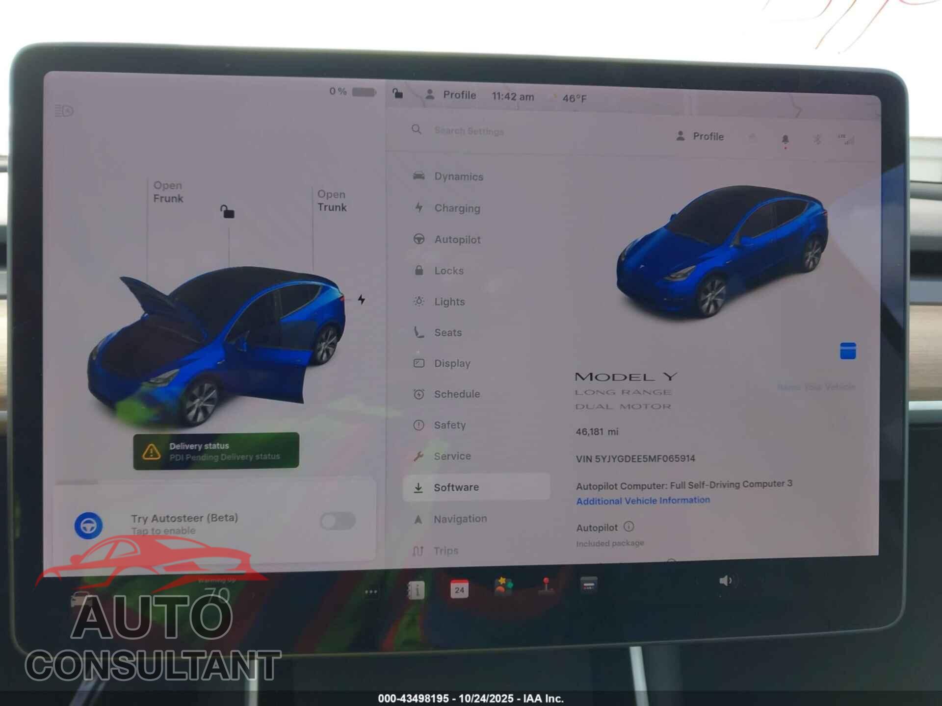 TESLA MODEL Y 2021 - 5YJYGDEE5MF065914