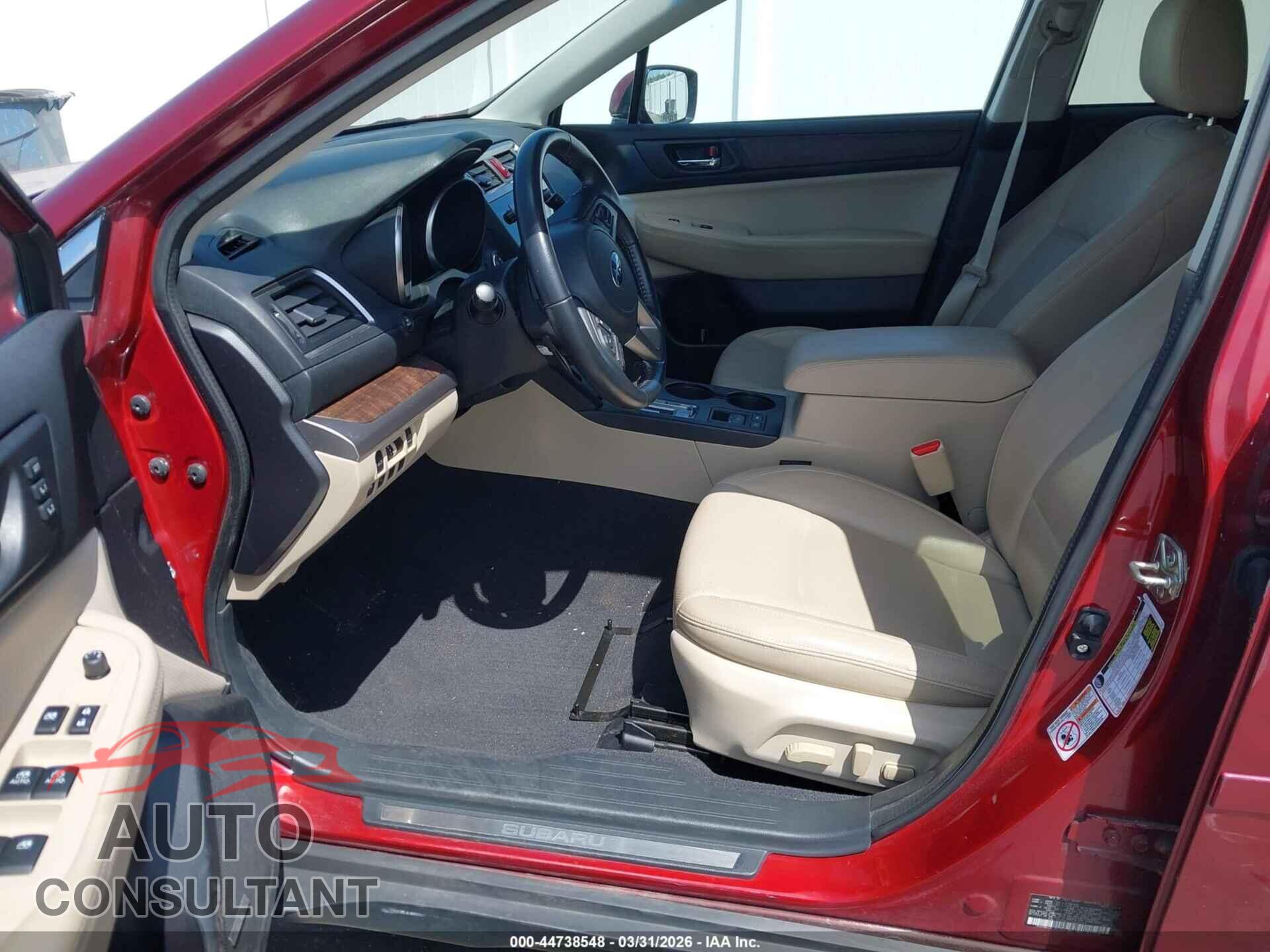 SUBARU OUTBACK 2016 - 4S4BSBLC7G3265376