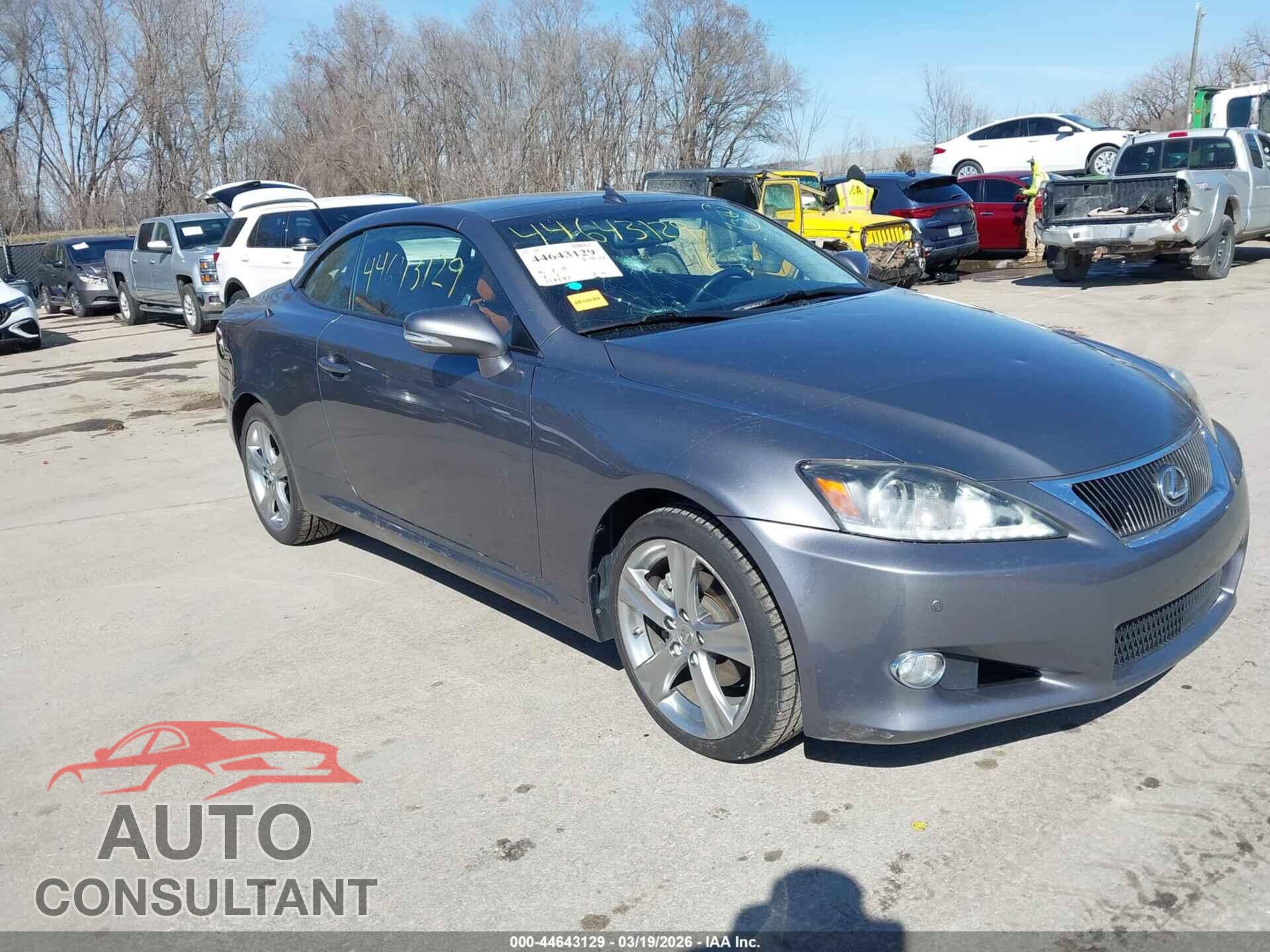 LEXUS IS 250C 2012 - JTHFF2C28C2526644