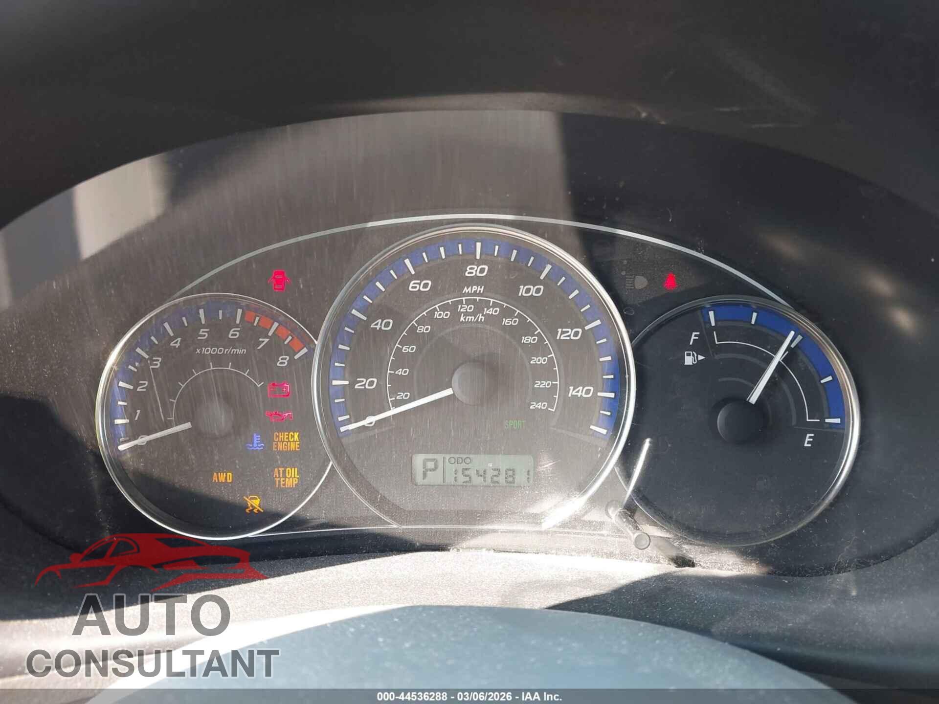 SUBARU FORESTER 2010 - JF2SH6BC4AH901033