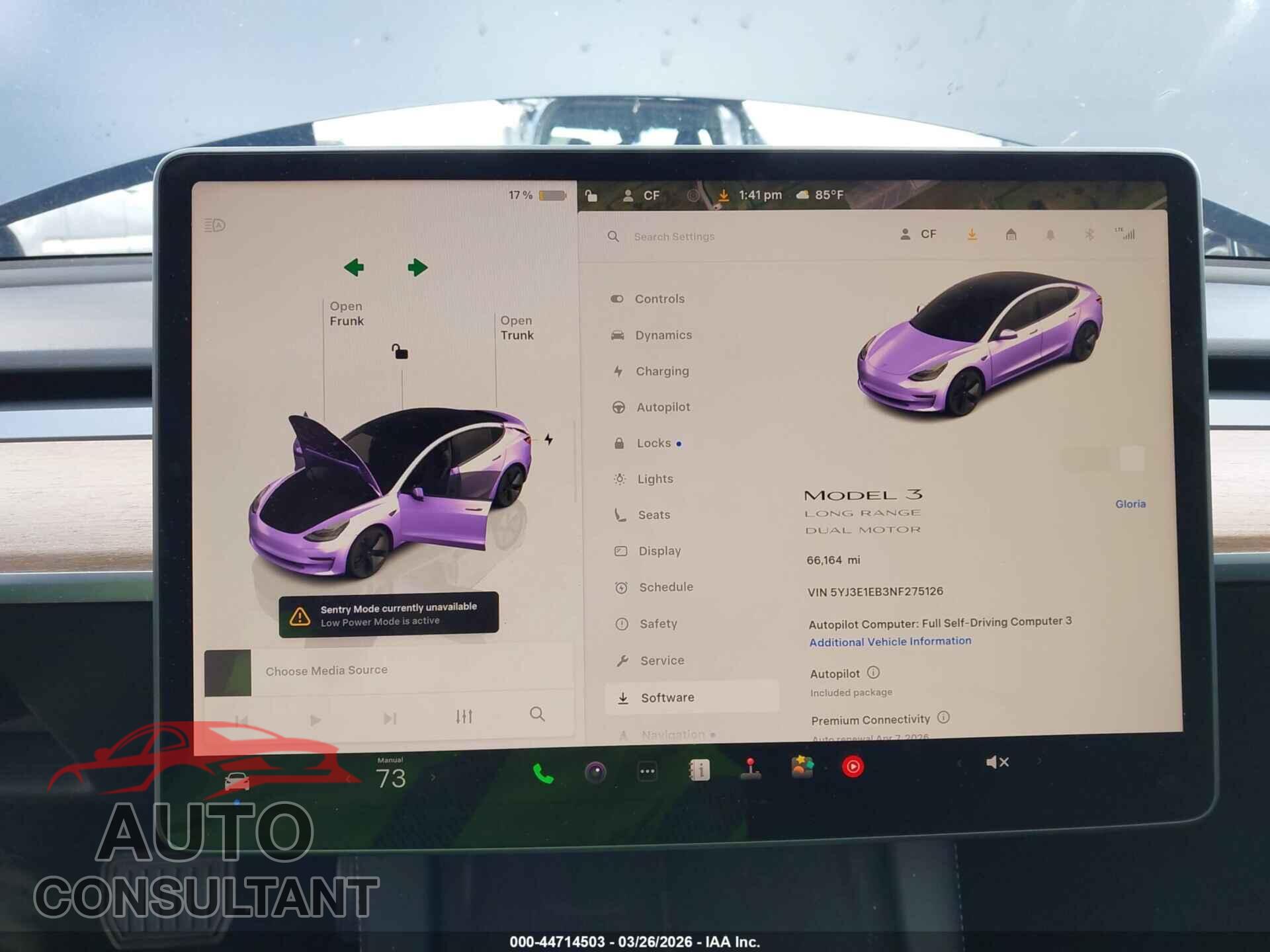TESLA MODEL 3 2022 - 5YJ3E1EB3NF275126