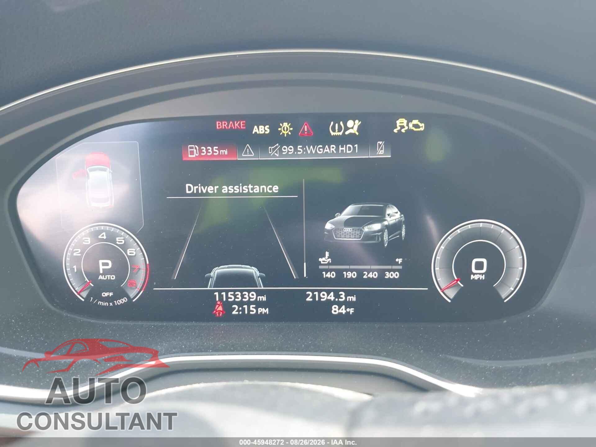 AUDI A5 SPORTBACK 2020 - WAUCNCF52LA010768