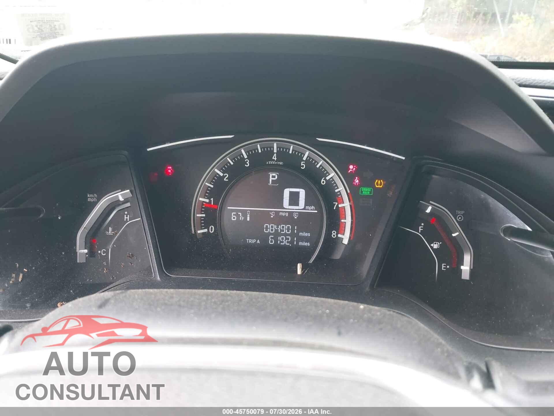 HONDA CIVIC 2017 - 19XFC2F55HE231205