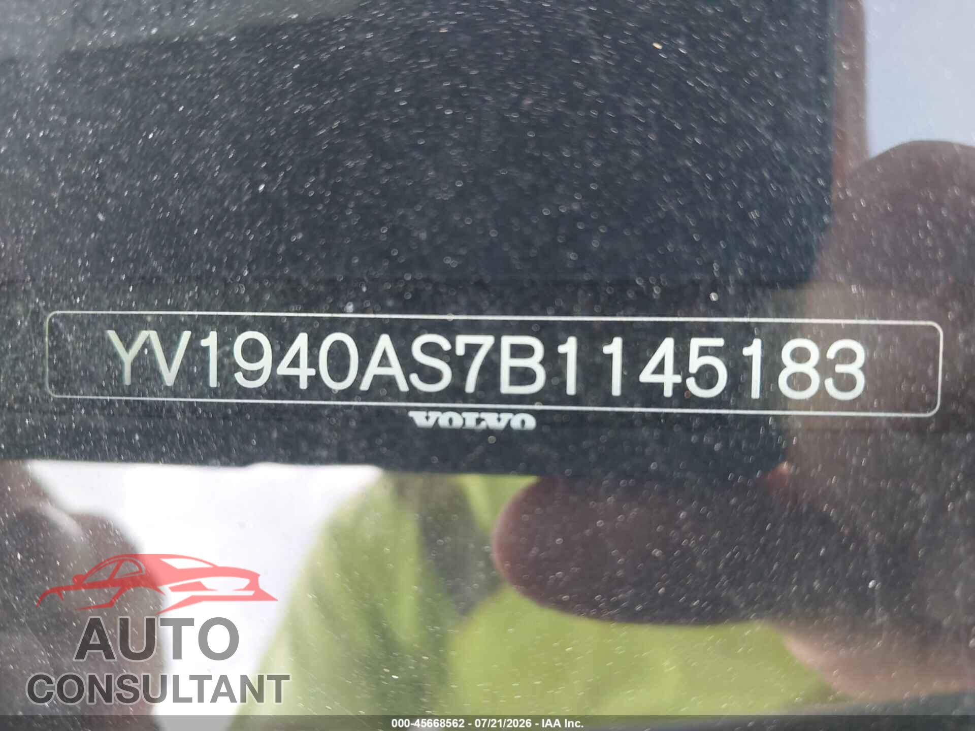 VOLVO S80 2011 - YV1940AS7B1145183