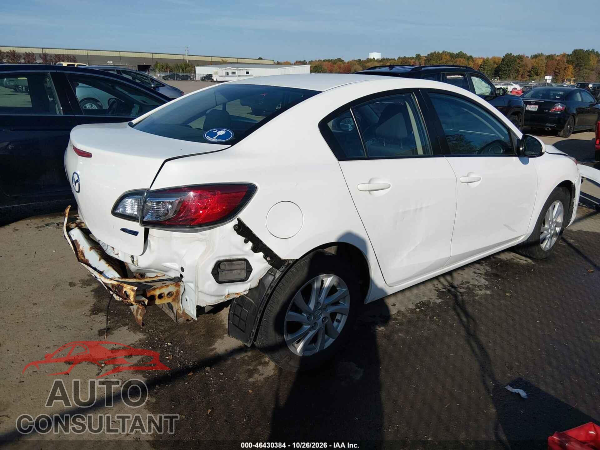 MAZDA MAZDA3 2012 - JM1BL1V76C1697734