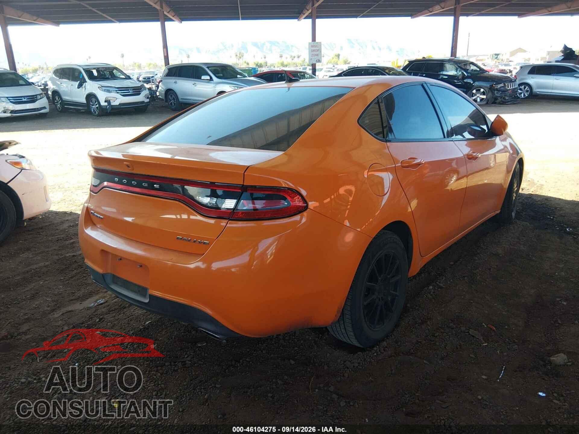 DODGE DART 2013 - 1C3CDFBA4DD307460