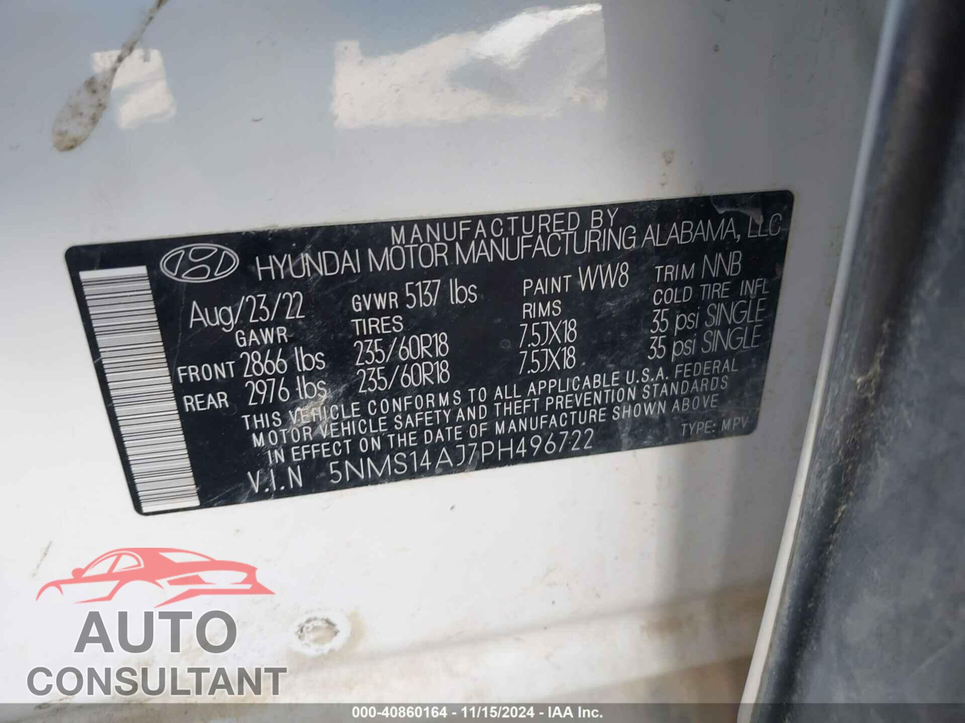 HYUNDAI SANTA FE 2023 - 5NMS14AJ7PH496722