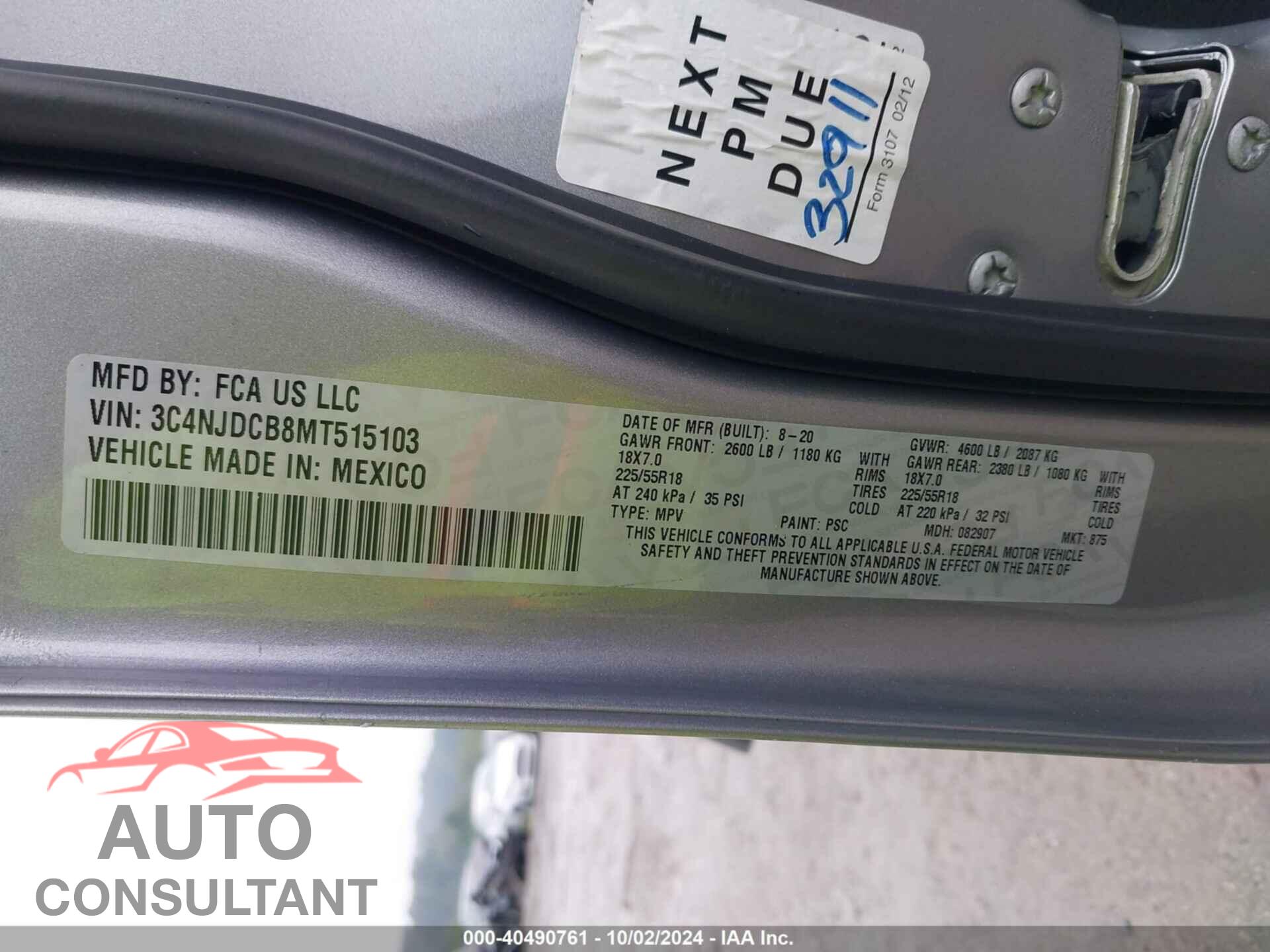 JEEP COMPASS 2021 - 3C4NJDCB8MT515103
