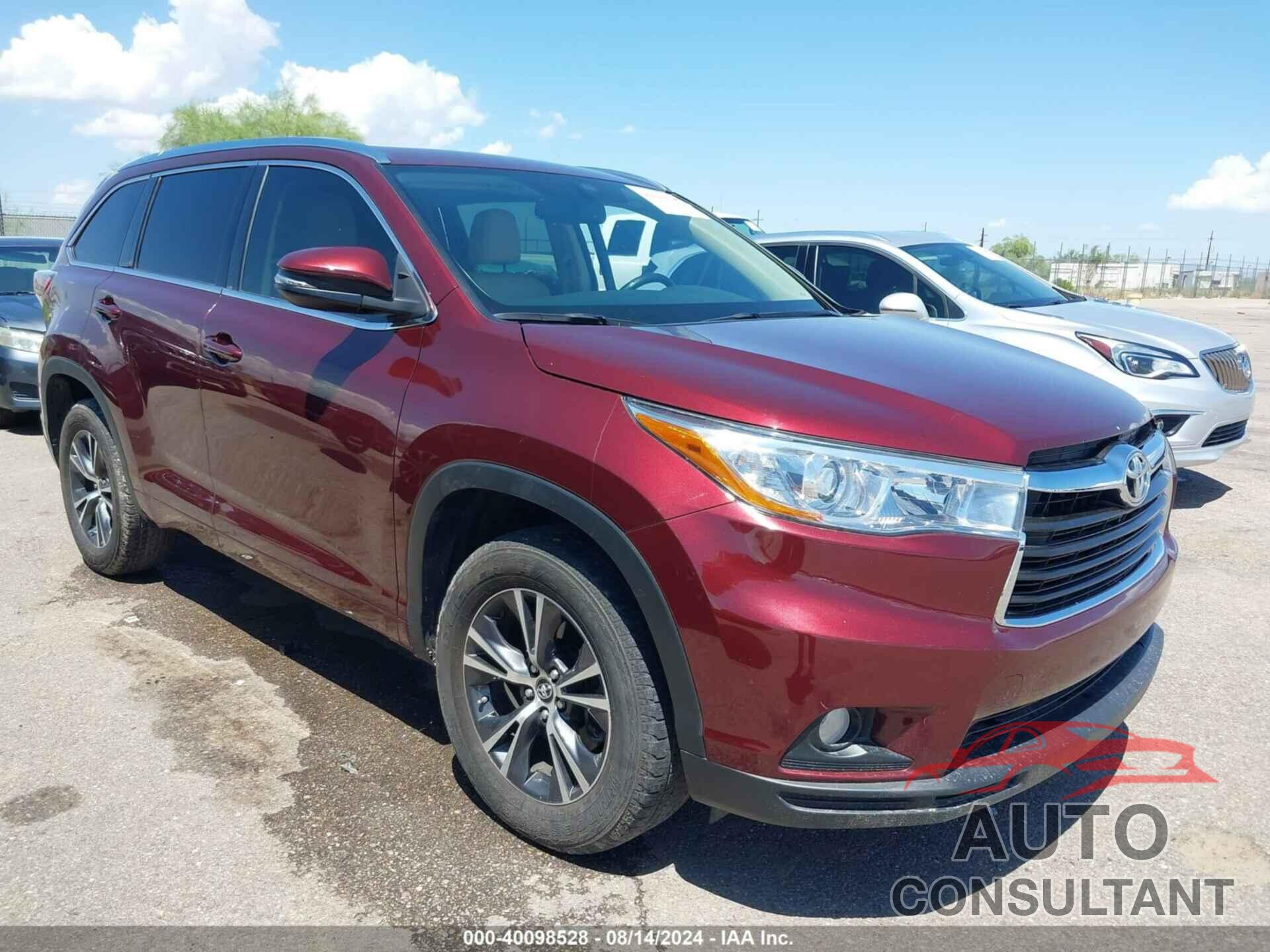 TOYOTA HIGHLANDER 2016 - 5TDKKRFH8GS177410