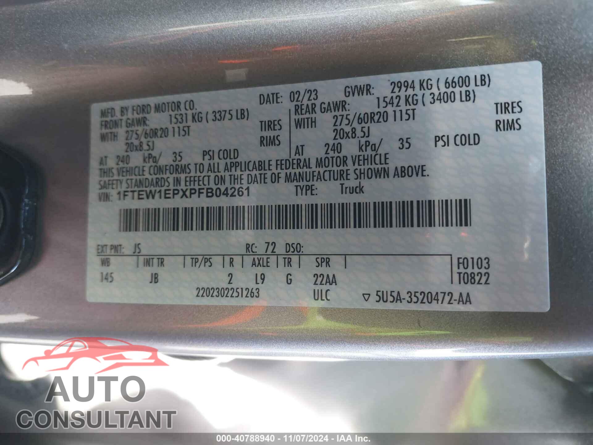 FORD F-150 2023 - 1FTEW1EPXPFB04261