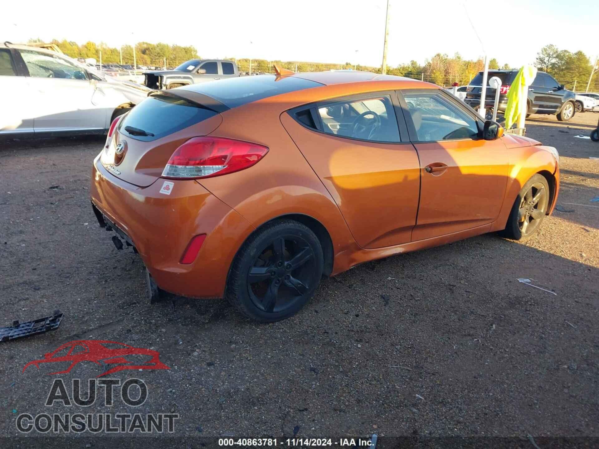 HYUNDAI VELOSTER 2012 - KMHTC6AD7CU045521