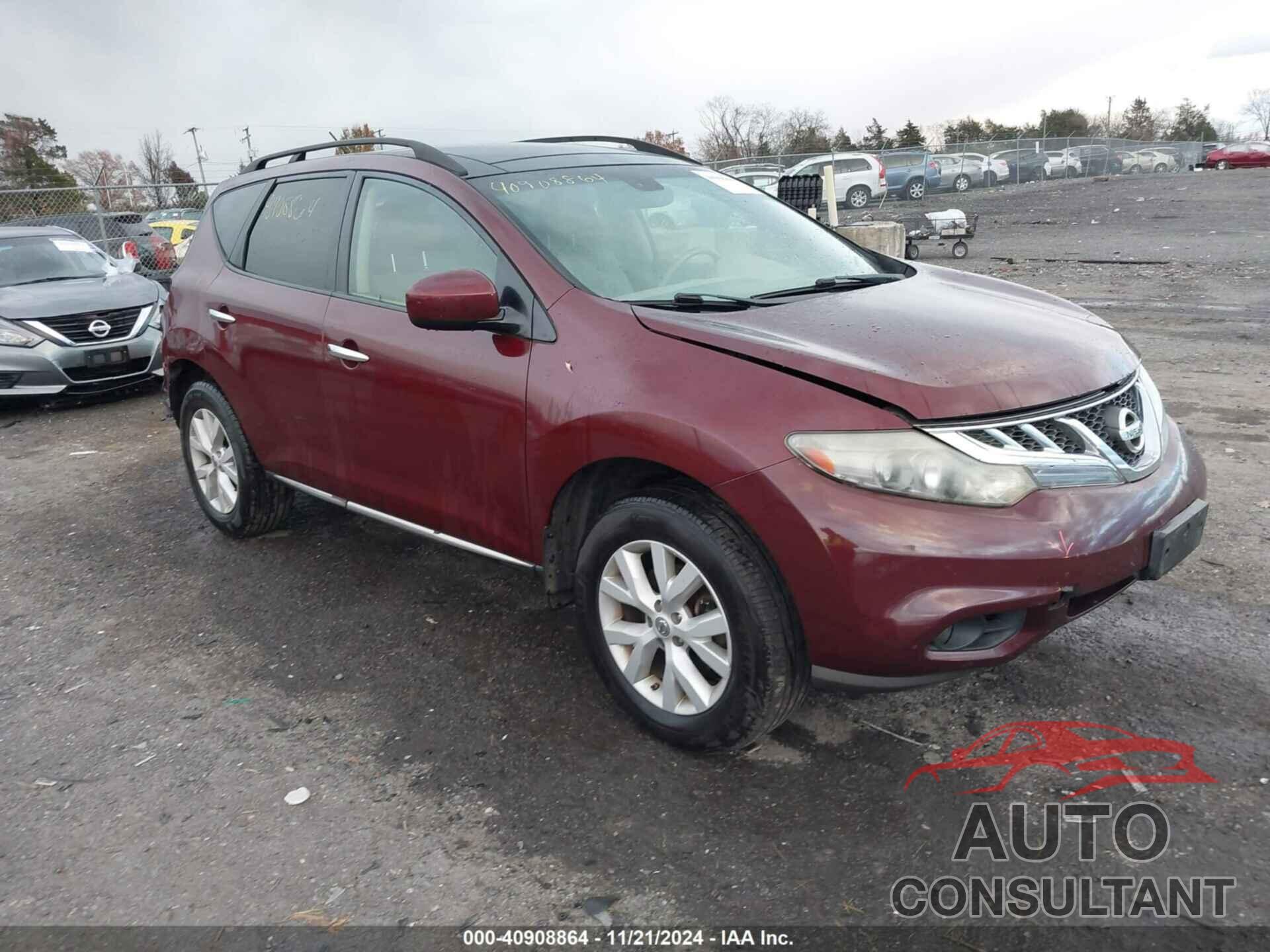 NISSAN MURANO 2012 - JN8AZ1MW9CW209564