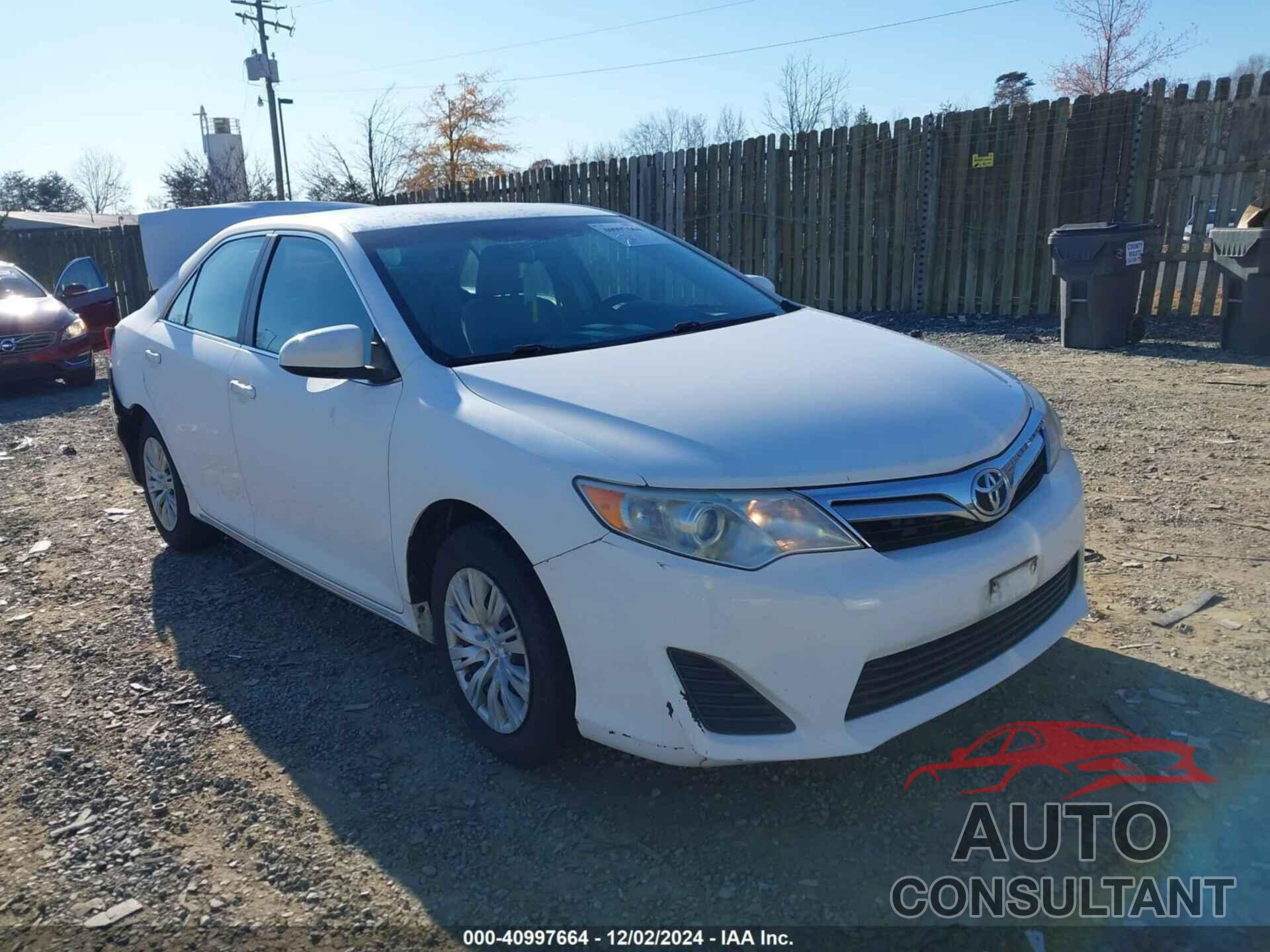 TOYOTA CAMRY 2012 - 4T4BF1FK0CR228388
