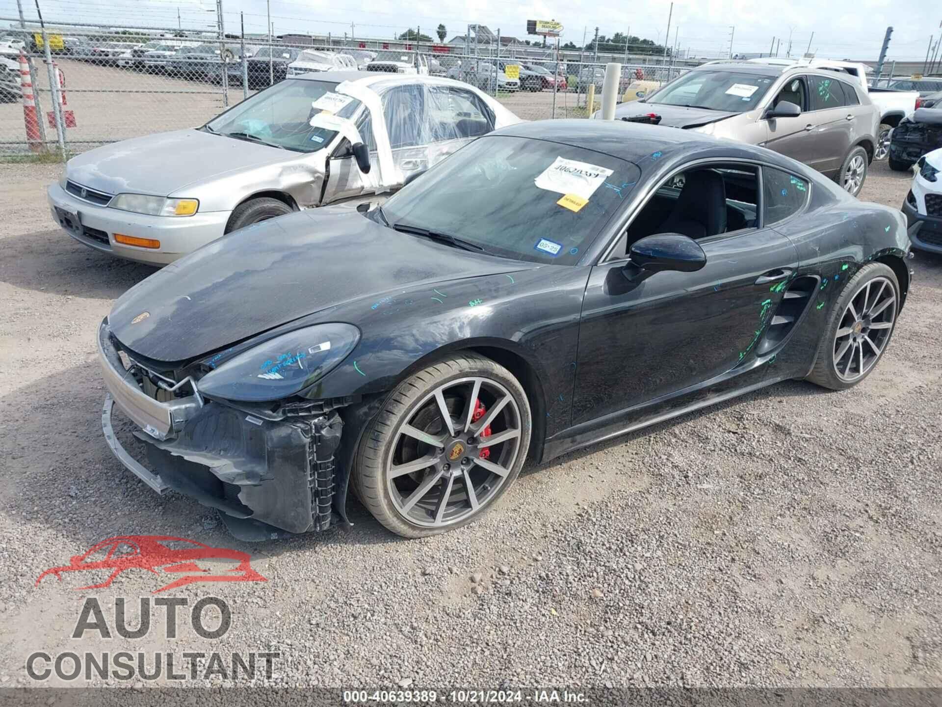 PORSCHE 718 CAYMAN 2017 - WP0AB2A88HS285223