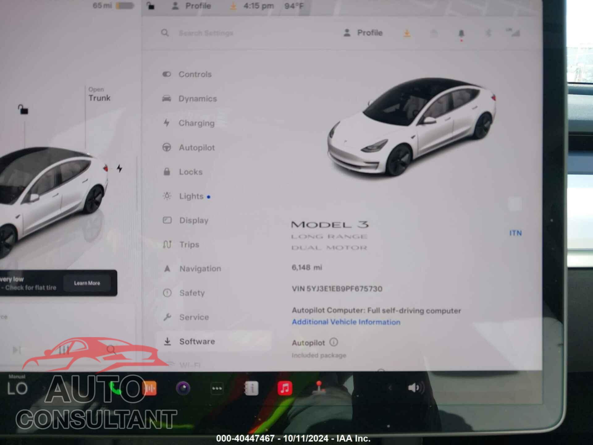 TESLA MODEL 3 2023 - 5YJ3E1EB9PF675730