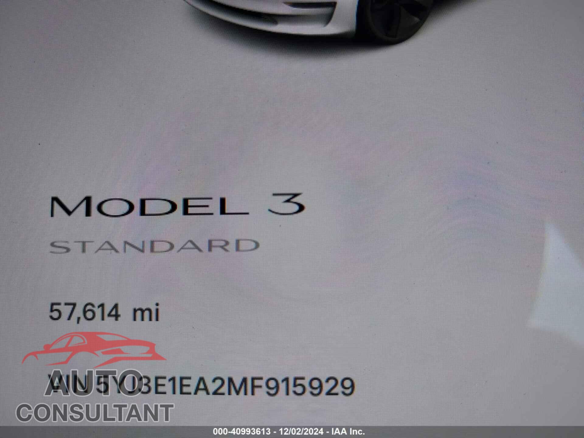 TESLA MODEL 3 2021 - 5YJ3E1EA2MF915929