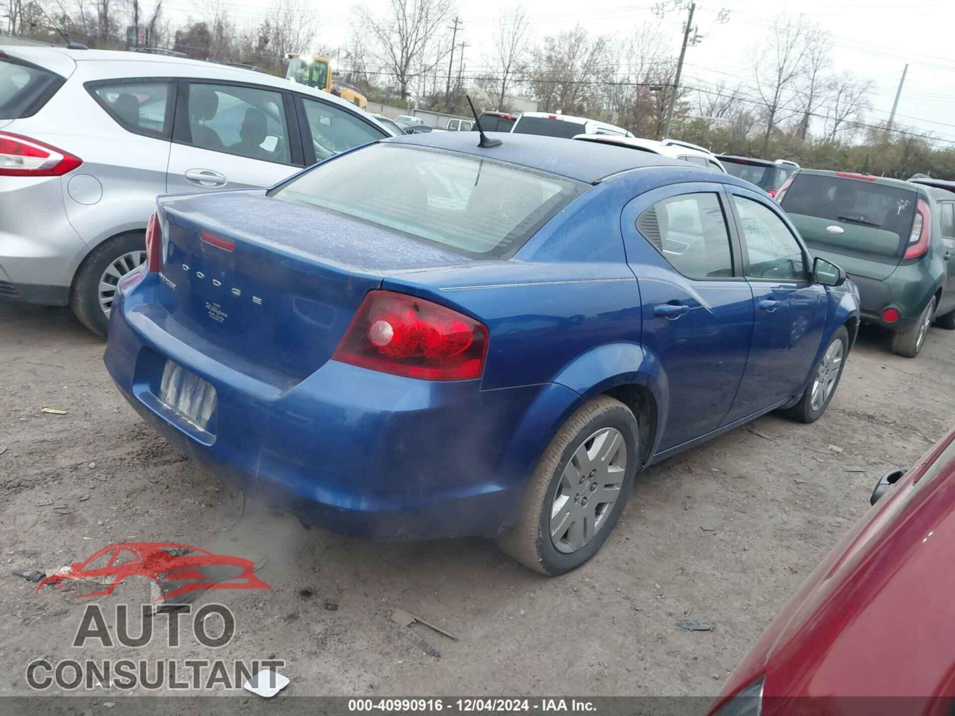 DODGE AVENGER 2012 - 1C3CDZAB5CN294366