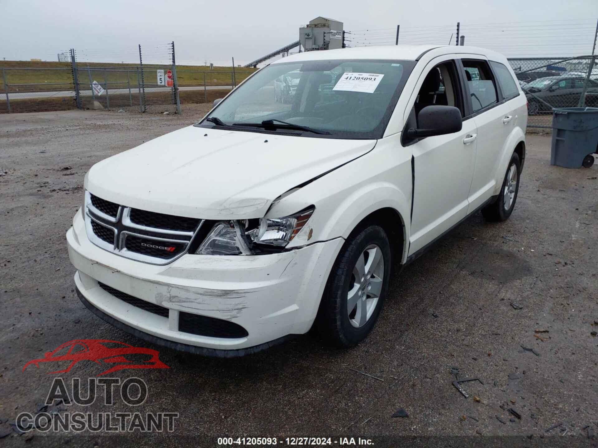 DODGE JOURNEY 2013 - 3C4PDCAB6DT500922
