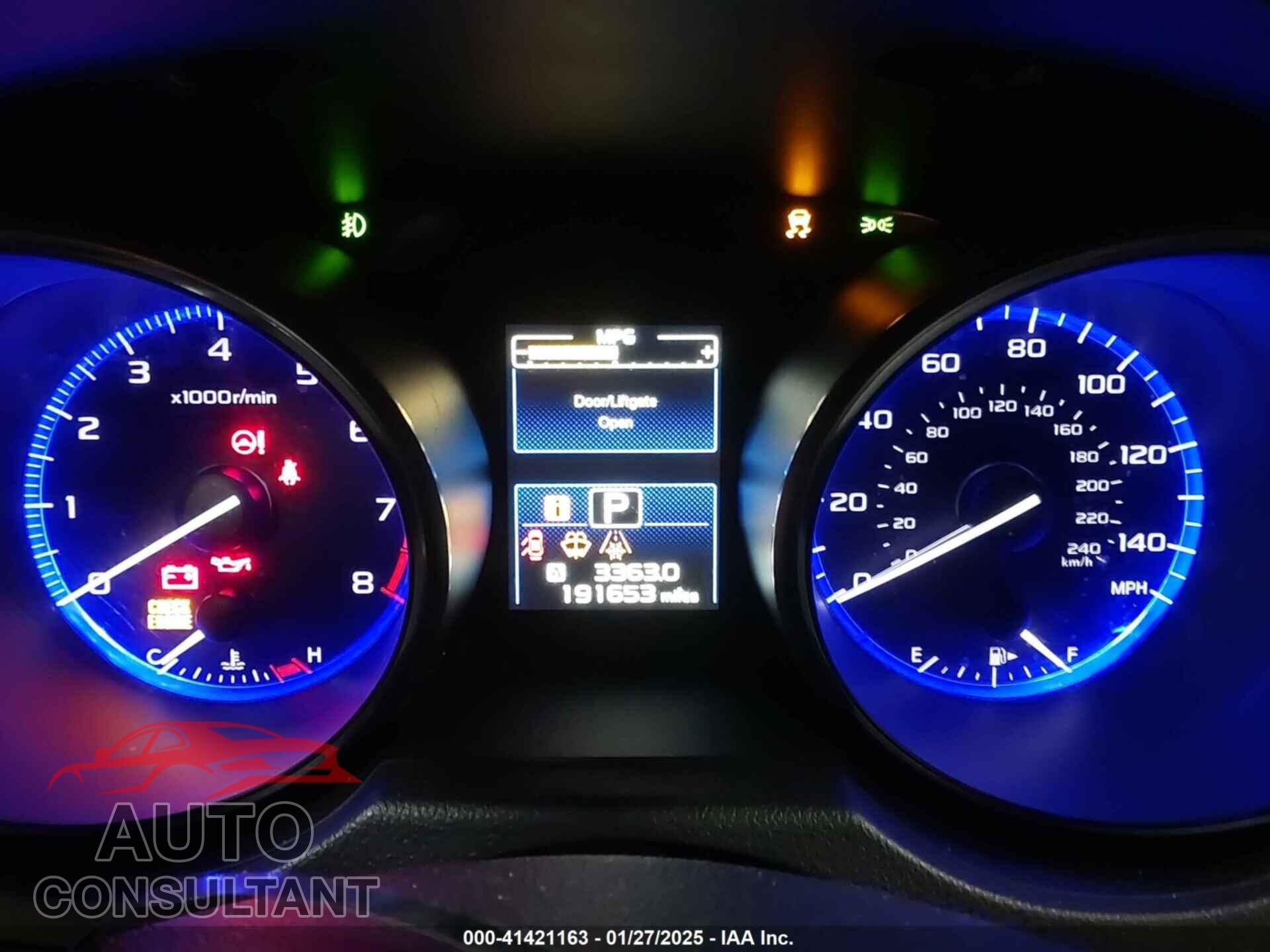 SUBARU OUTBACK 2016 - 4S4BSBLC0G3300341