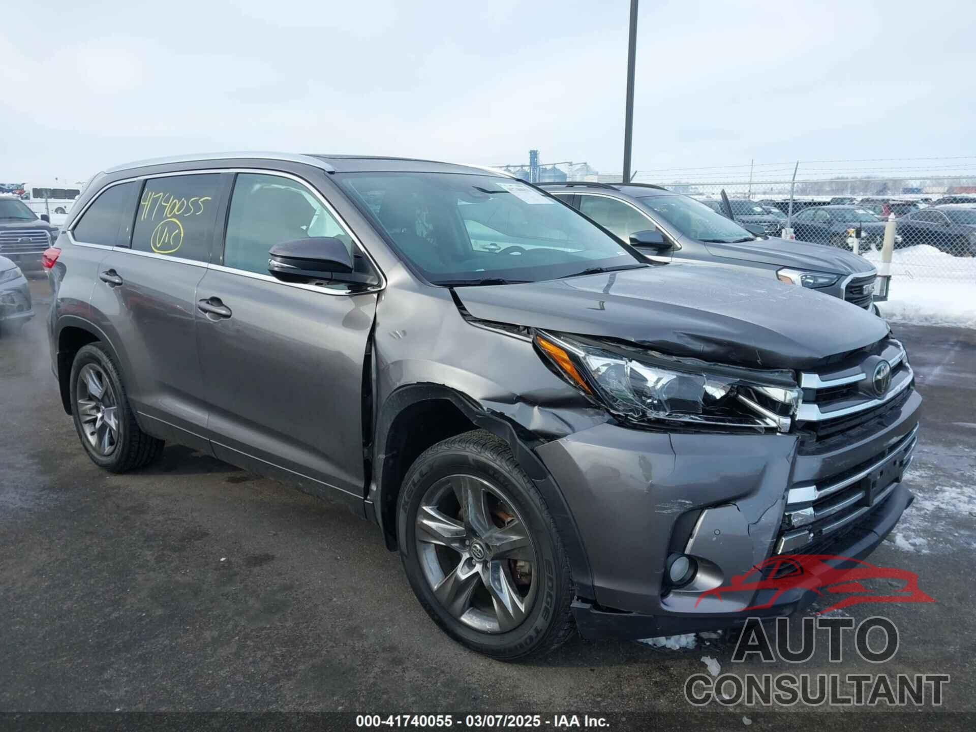 TOYOTA HIGHLANDER 2018 - 5TDDZRFH7JS865491