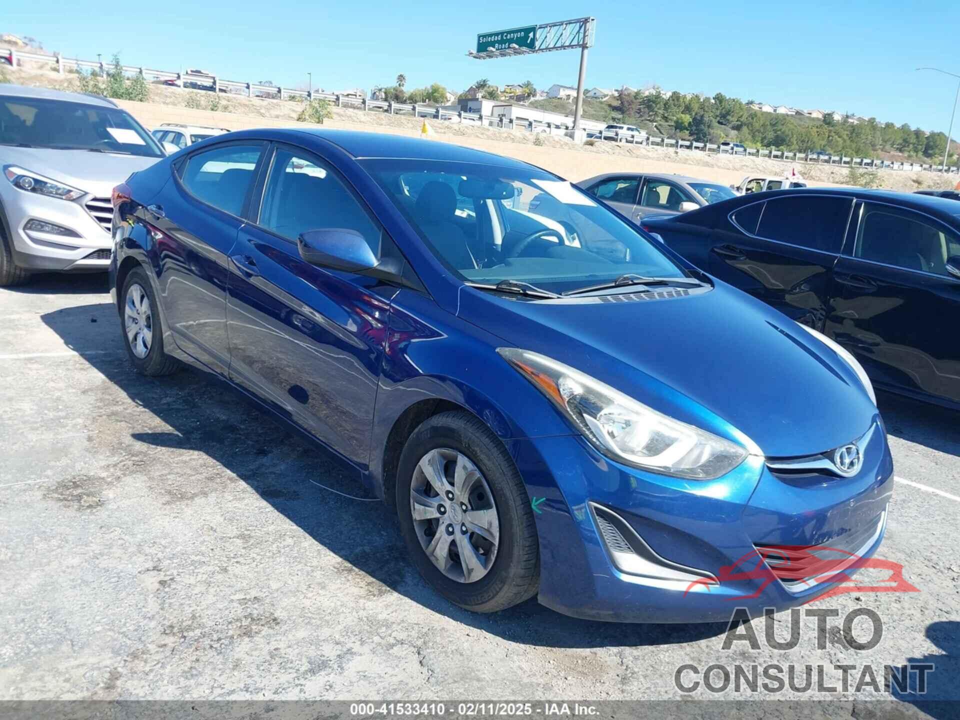 HYUNDAI ELANTRA 2016 - 5NPDH4AE6GH667339