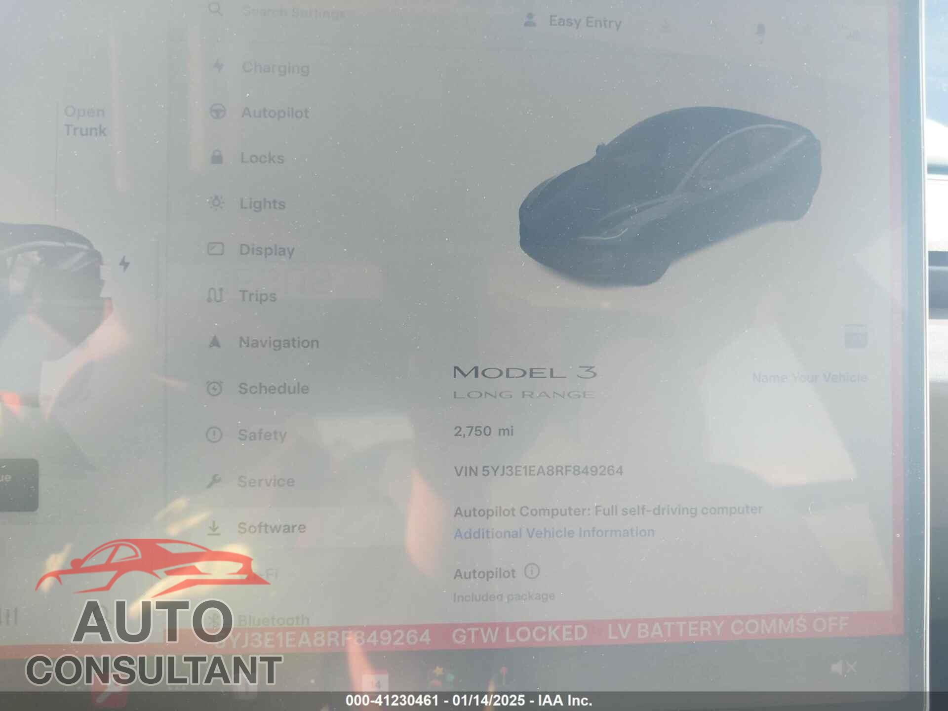 TESLA MODEL 3 2024 - 5YJ3E1EA8RF849264
