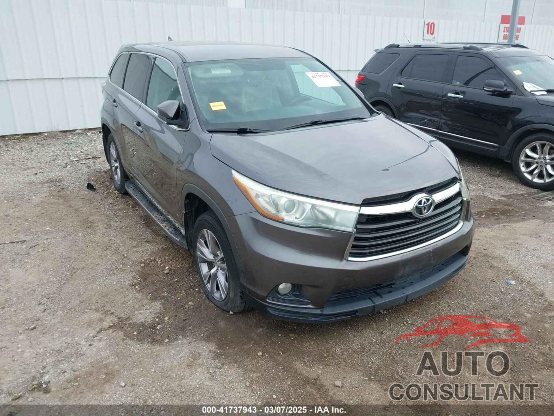 TOYOTA HIGHLANDER 2016 - 5TDZKRFH3GS129134