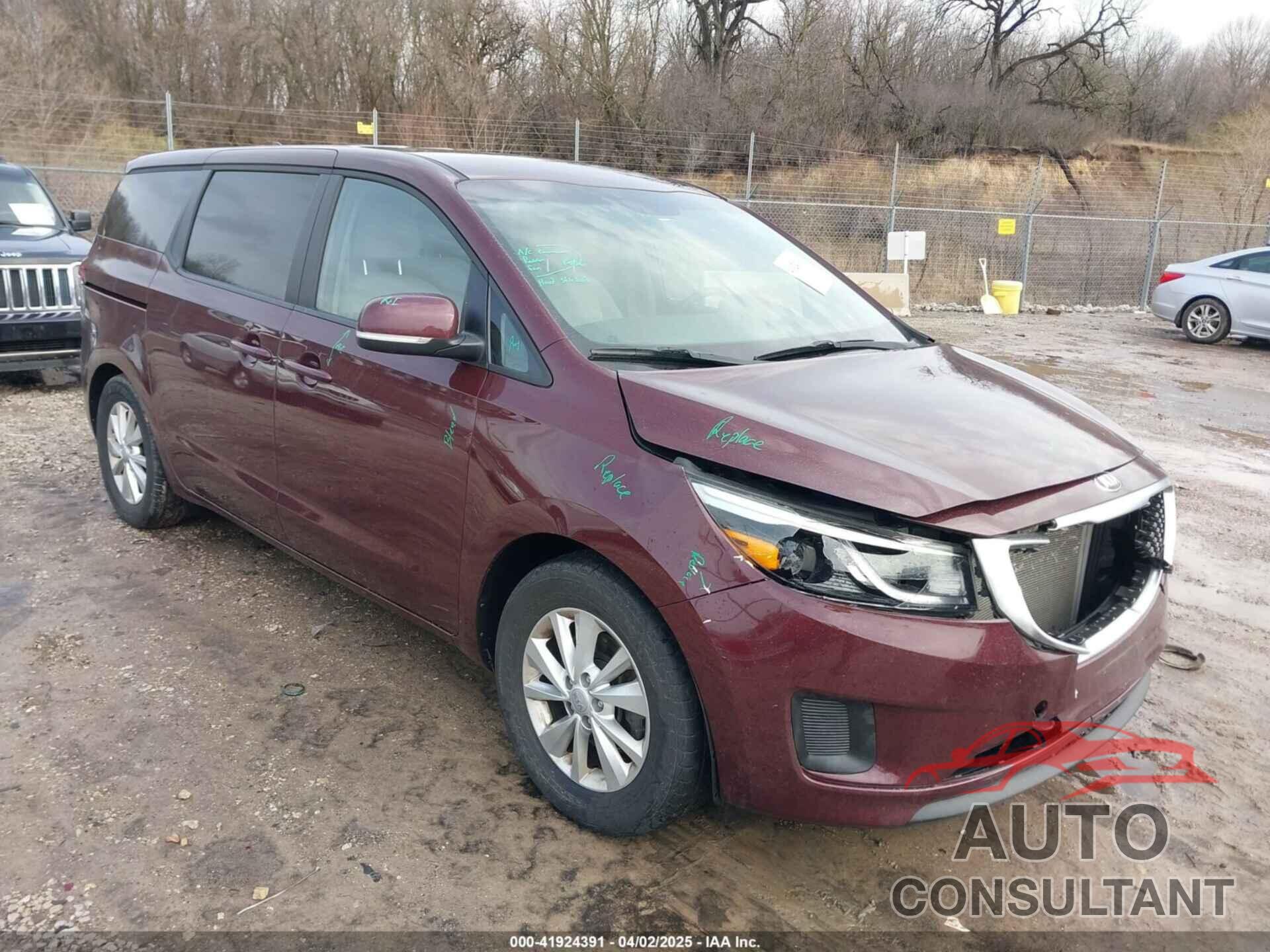 KIA SEDONA 2017 - KNDMB5C12H6236364