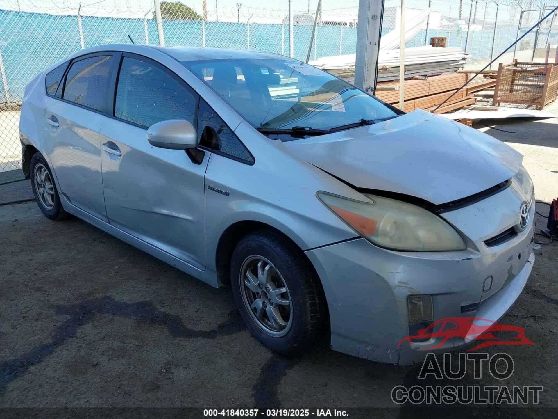 TOYOTA PRIUS 2011 - JTDKN3DU2B0260699