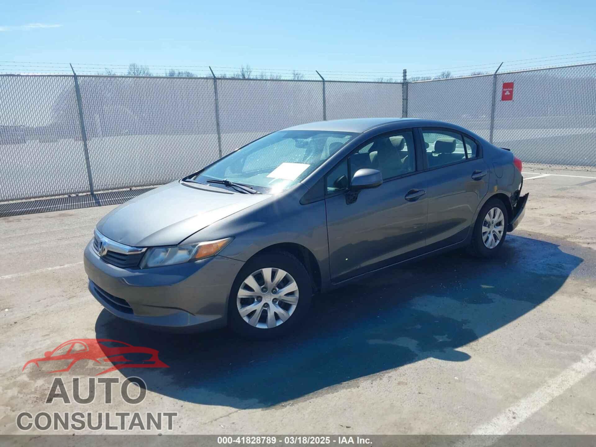 HONDA CIVIC 2012 - 19XFB2F56CE091645