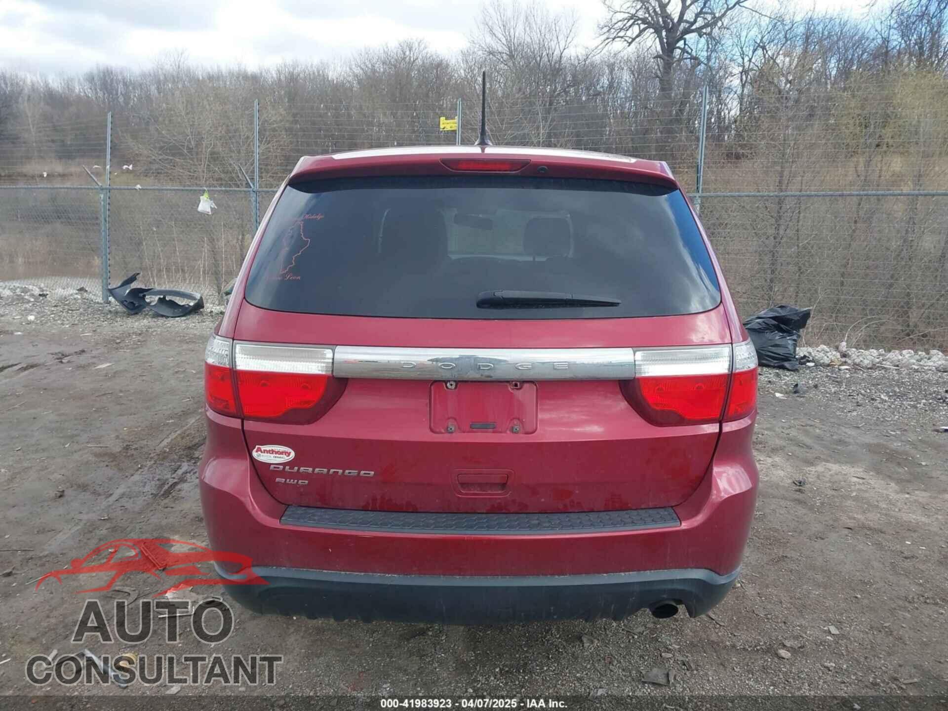 DODGE DURANGO 2013 - 1C4RDJAG4DC682785
