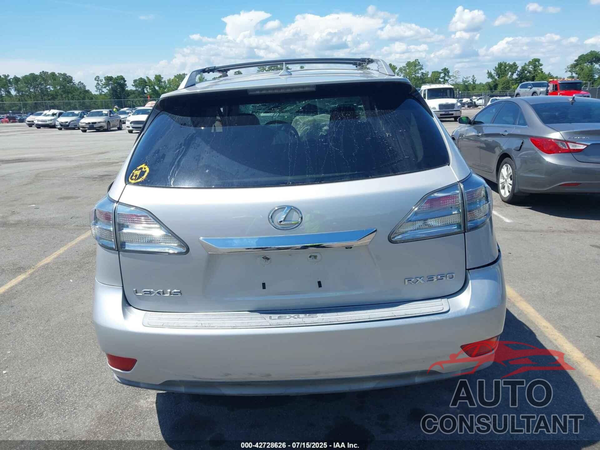 LEXUS RX 350 2010 - 2T2ZK1BA2AC002591