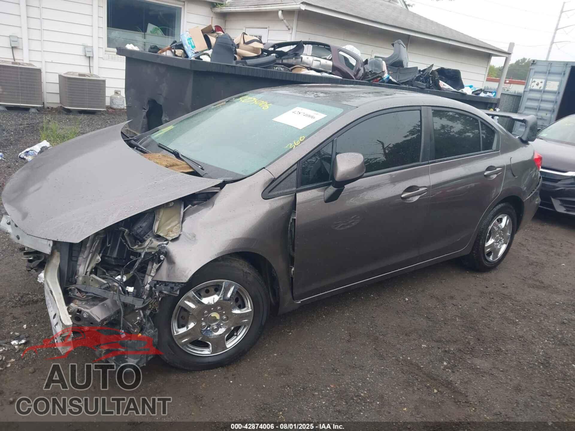 HONDA CIVIC 2012 - 19XFB2F59CE053665