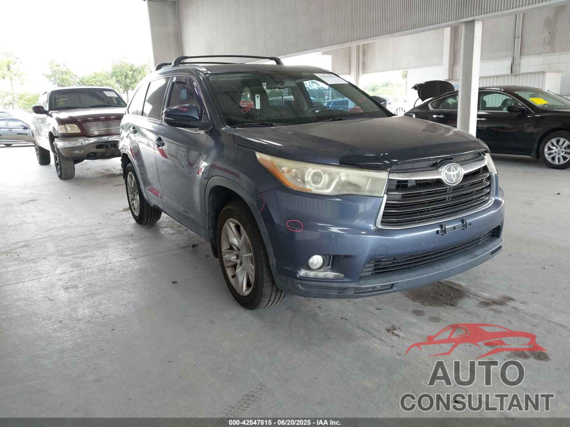 TOYOTA HIGHLANDER 2014 - 5TDDKRFH5ES056534