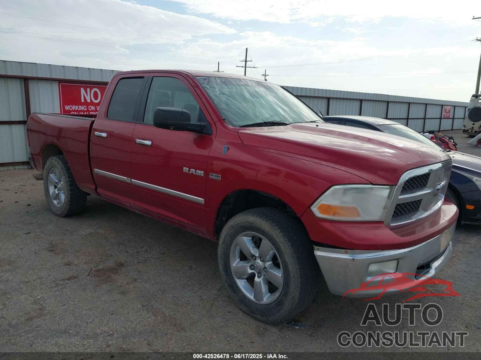 DODGE RAM 1500 2009 - 1D3HV18T69S768289