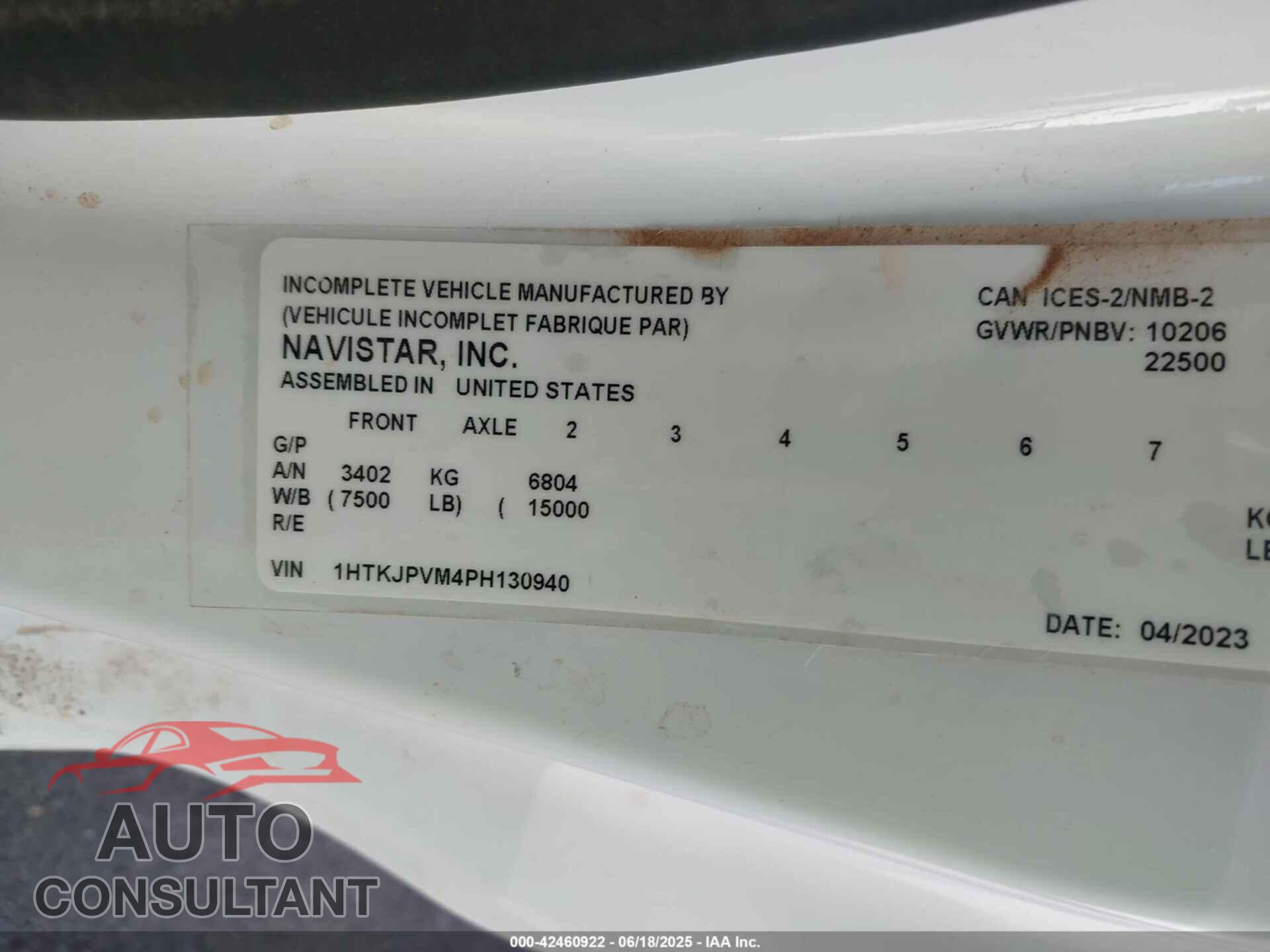 CHEVROLET SILVERADO MD 2023 - 1HTKJPVM4PH130940