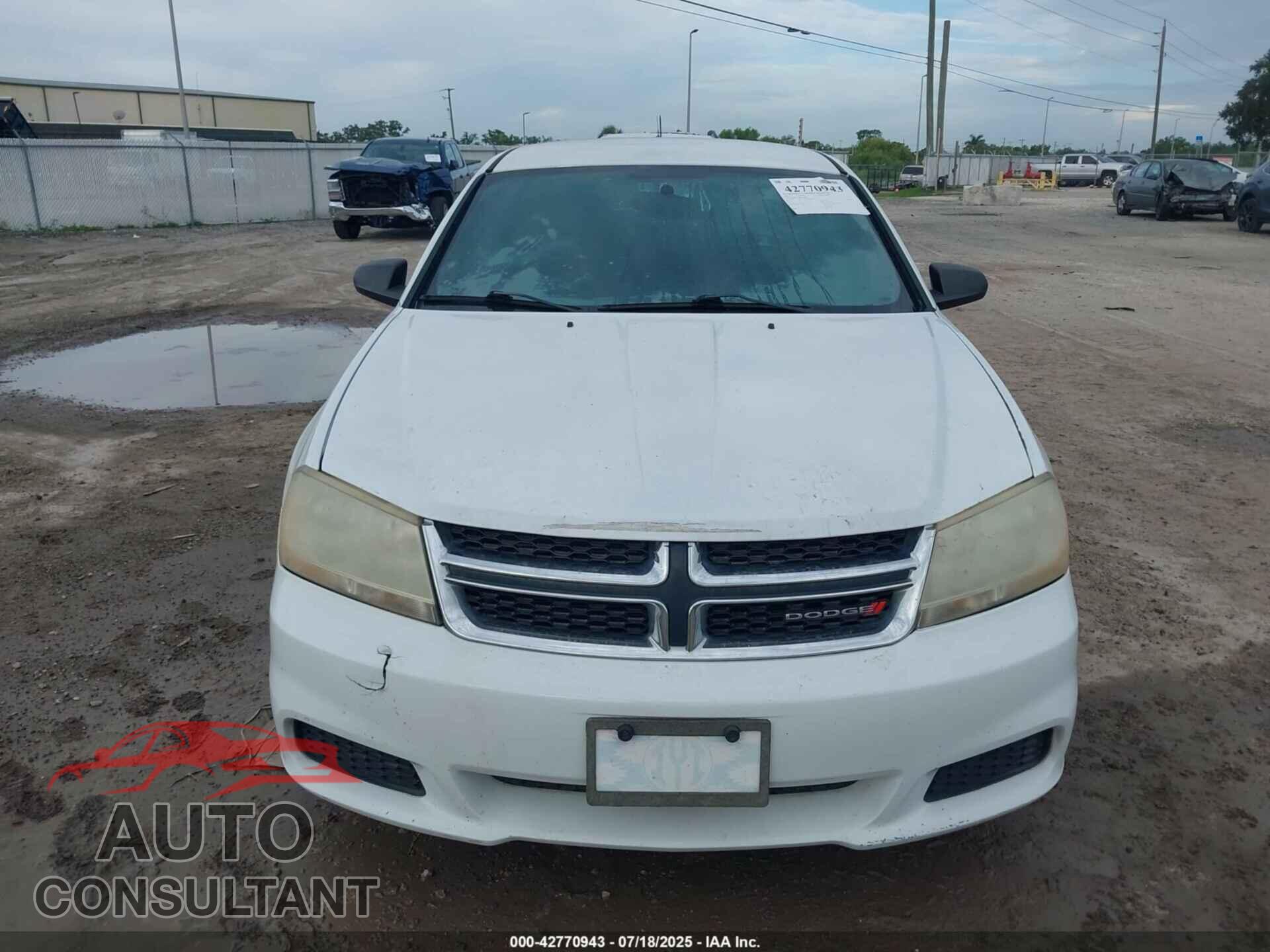 DODGE AVENGER 2013 - 1C3CDZAB6DN644105