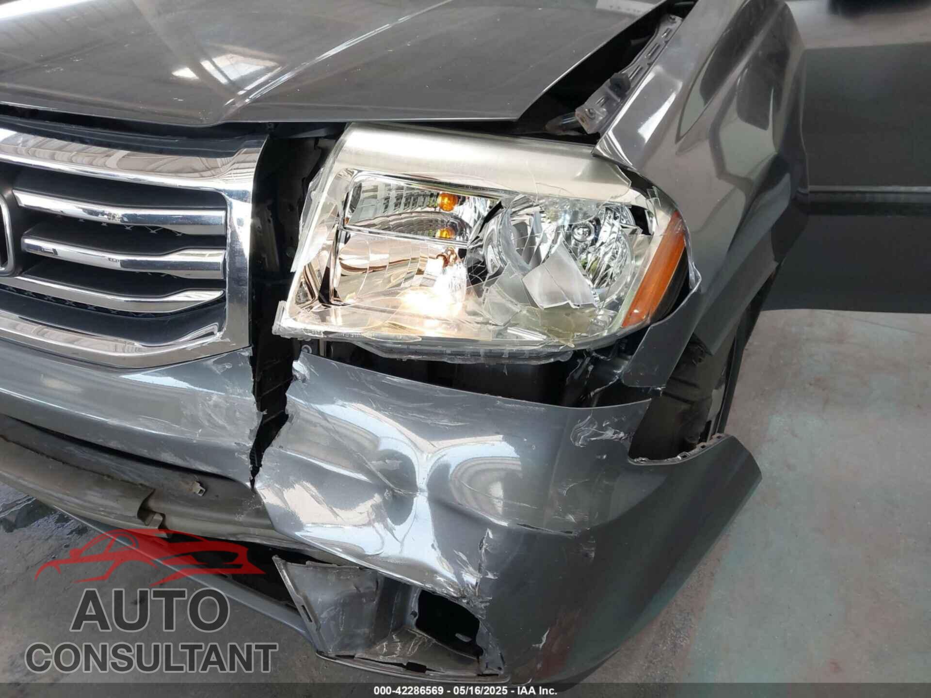 HONDA PILOT 2013 - 5FNYF3H25DB002004