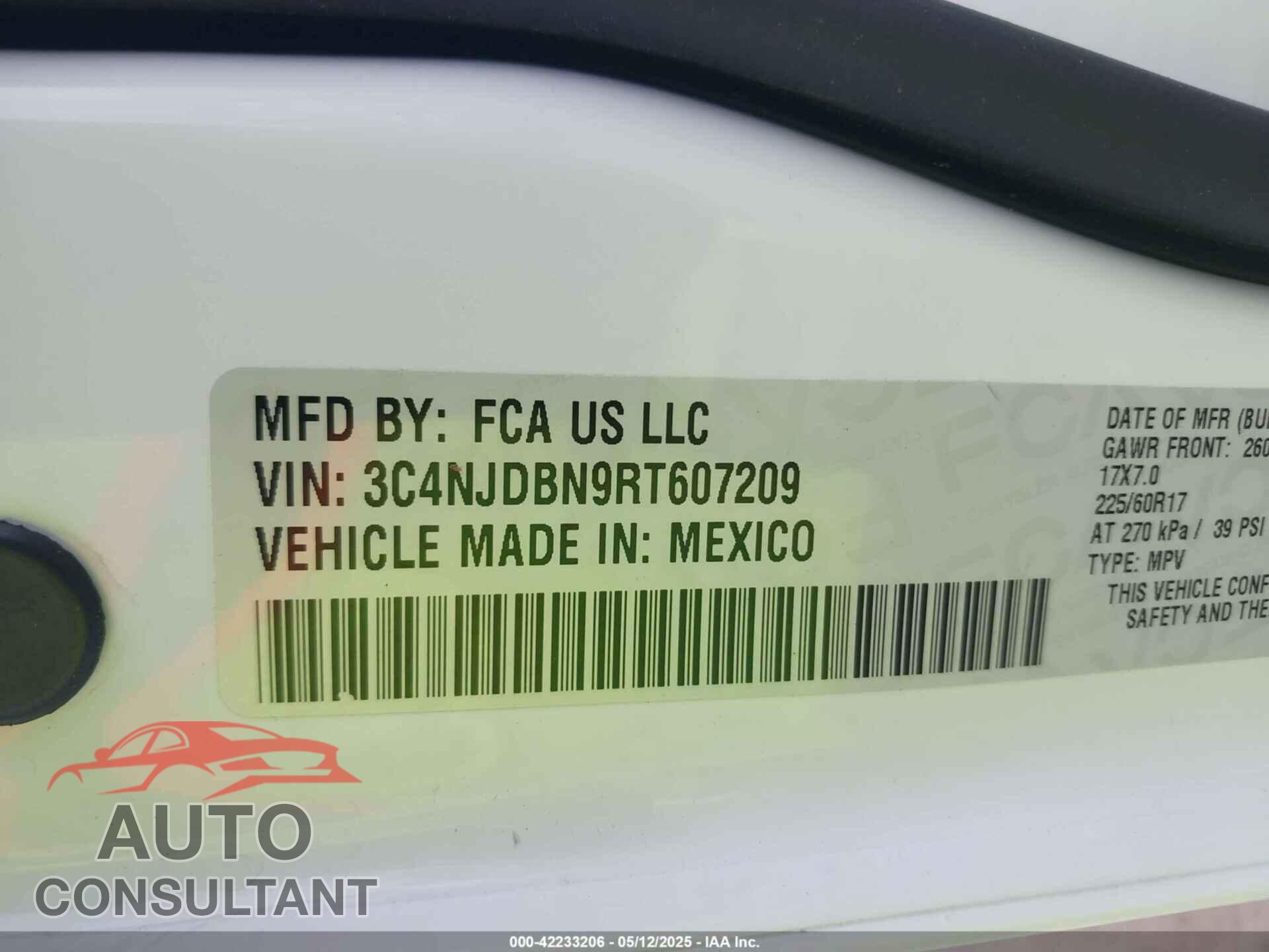 JEEP COMPASS 2024 - 3C4NJDBN9RT607209
